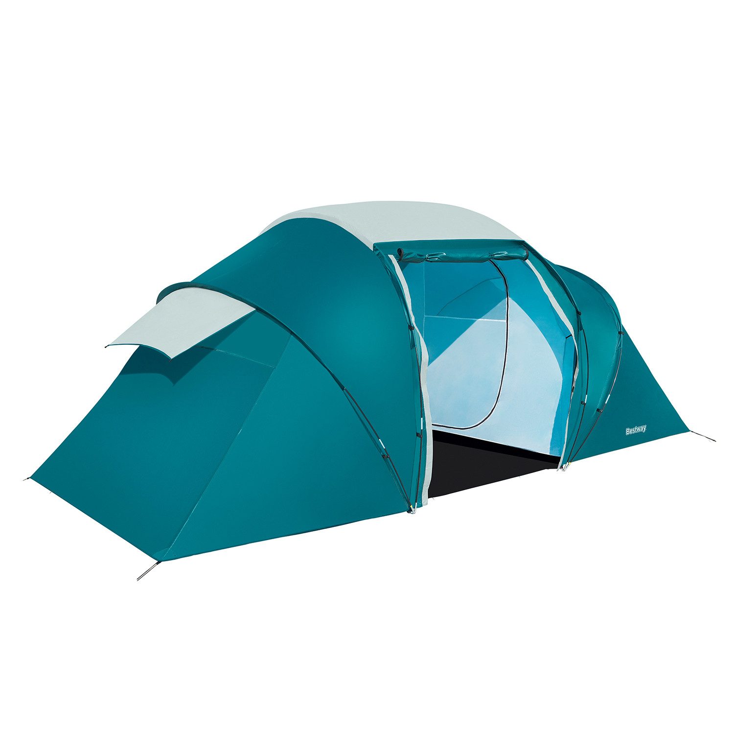 Bestway Tunnelzelt Family Ground 4, Personen: 4 (Packung, 1 tlg., 460 x 230 x 185 cm), Inkl. Tragetasche