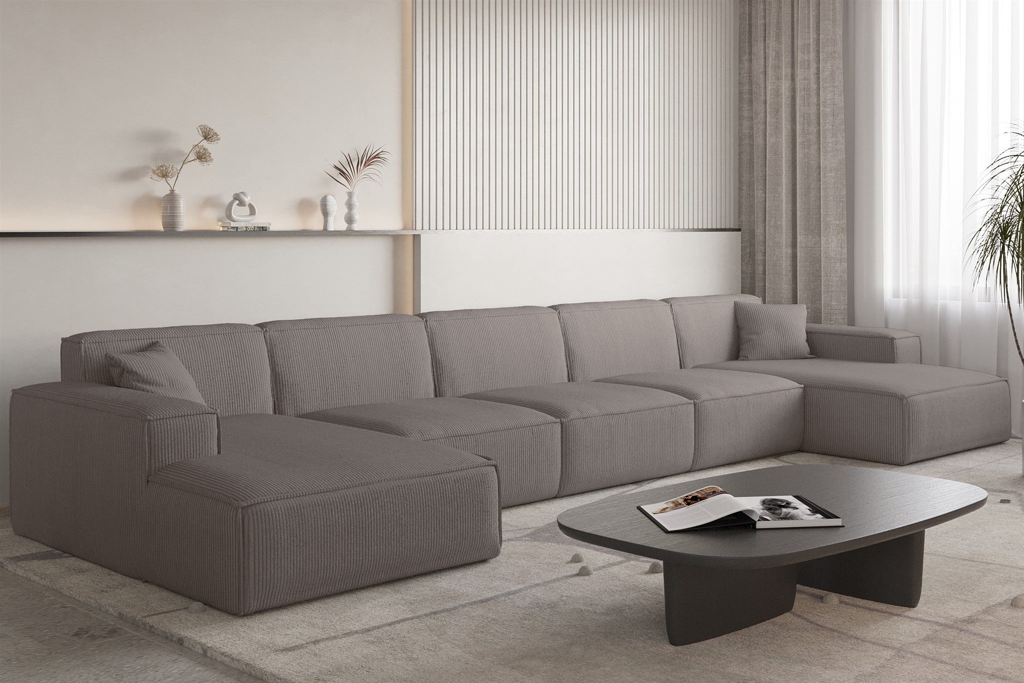Fun Möbel Wohnlandschaft Sofa U-Form CELES günstig online kaufen