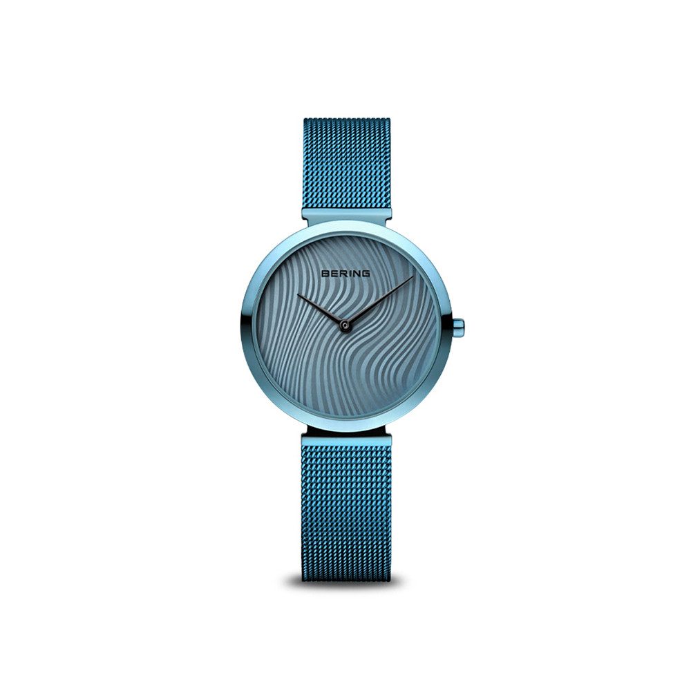 Bering Quarzuhr Bering Charity blau glänzend 18132-Charity2 18132-Charity2, Hochwertiges Produkt mit zeitlosem Design, sorgfältiger Verarbeitung