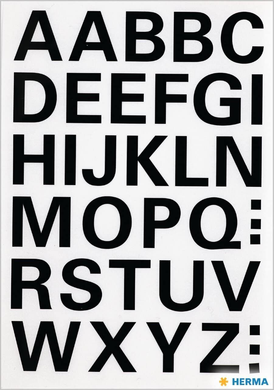 HERMA Aufkleber HERMA Buchstaben-Sticker A-Z, Folie schwarz, 15 mm hoch 4163. € 3,59