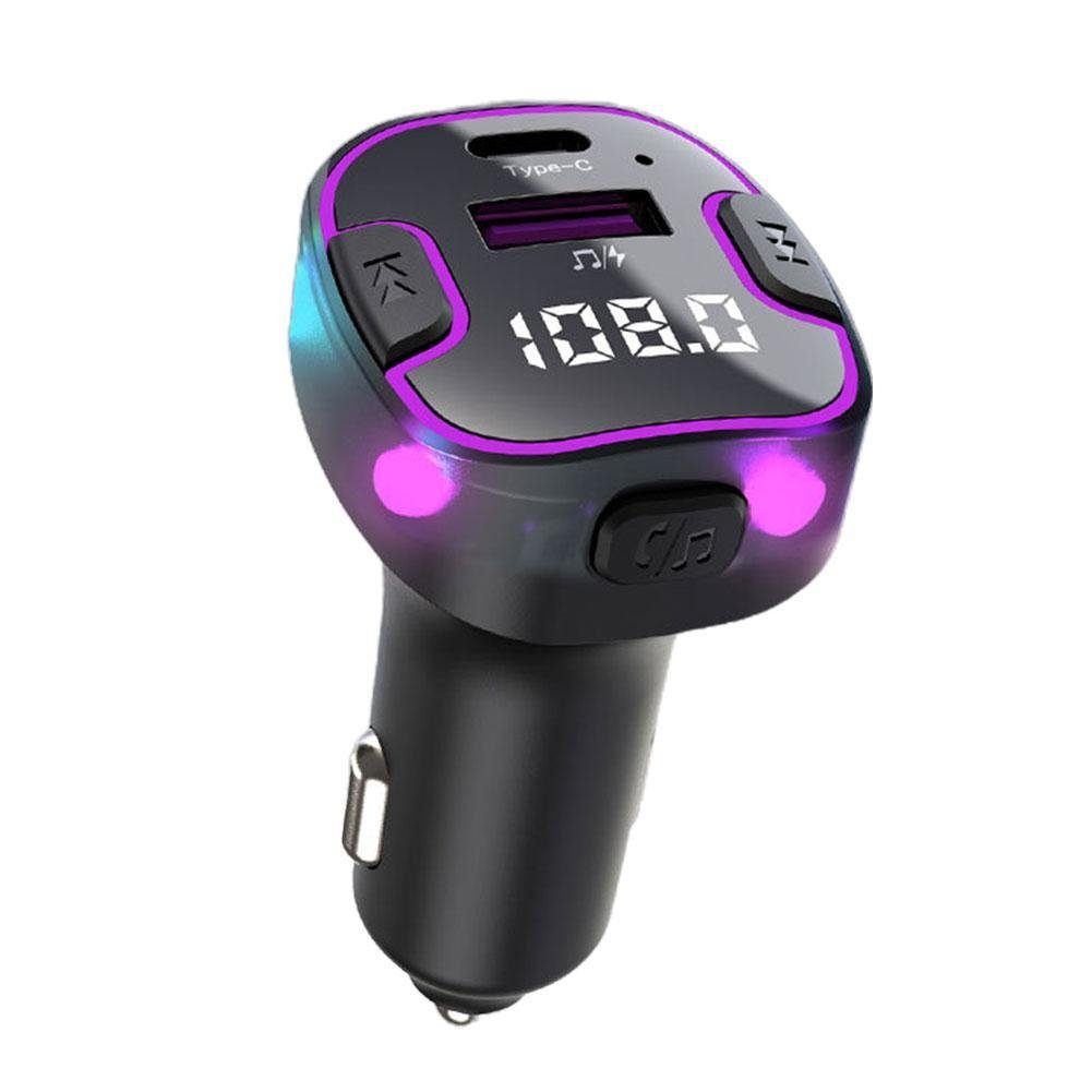 DESUO Zigarettenanzünder USB C Auto Ladegerät Bluetooth 5.3 FM Transmitter Autobatterie-Ladegerät