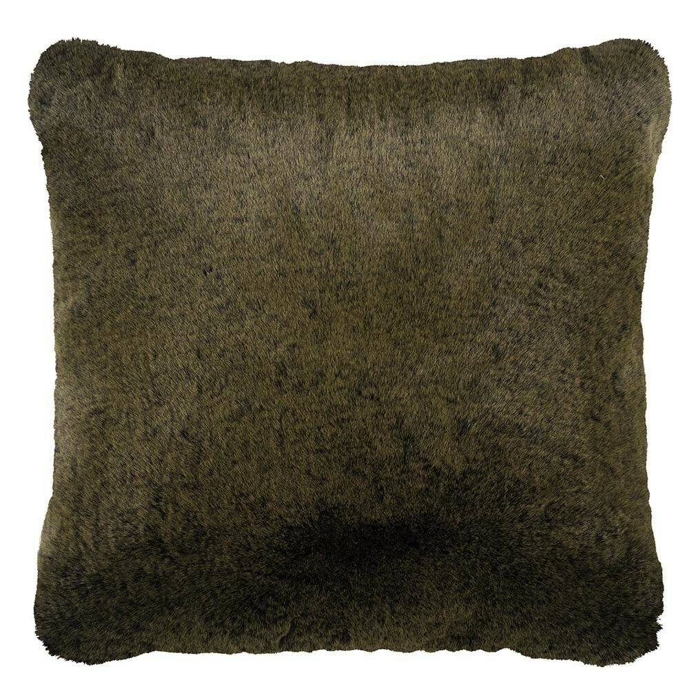 PAD Kissenhülle Pad Kissen CHAMPAGNE Fellkissen Olive 48x48