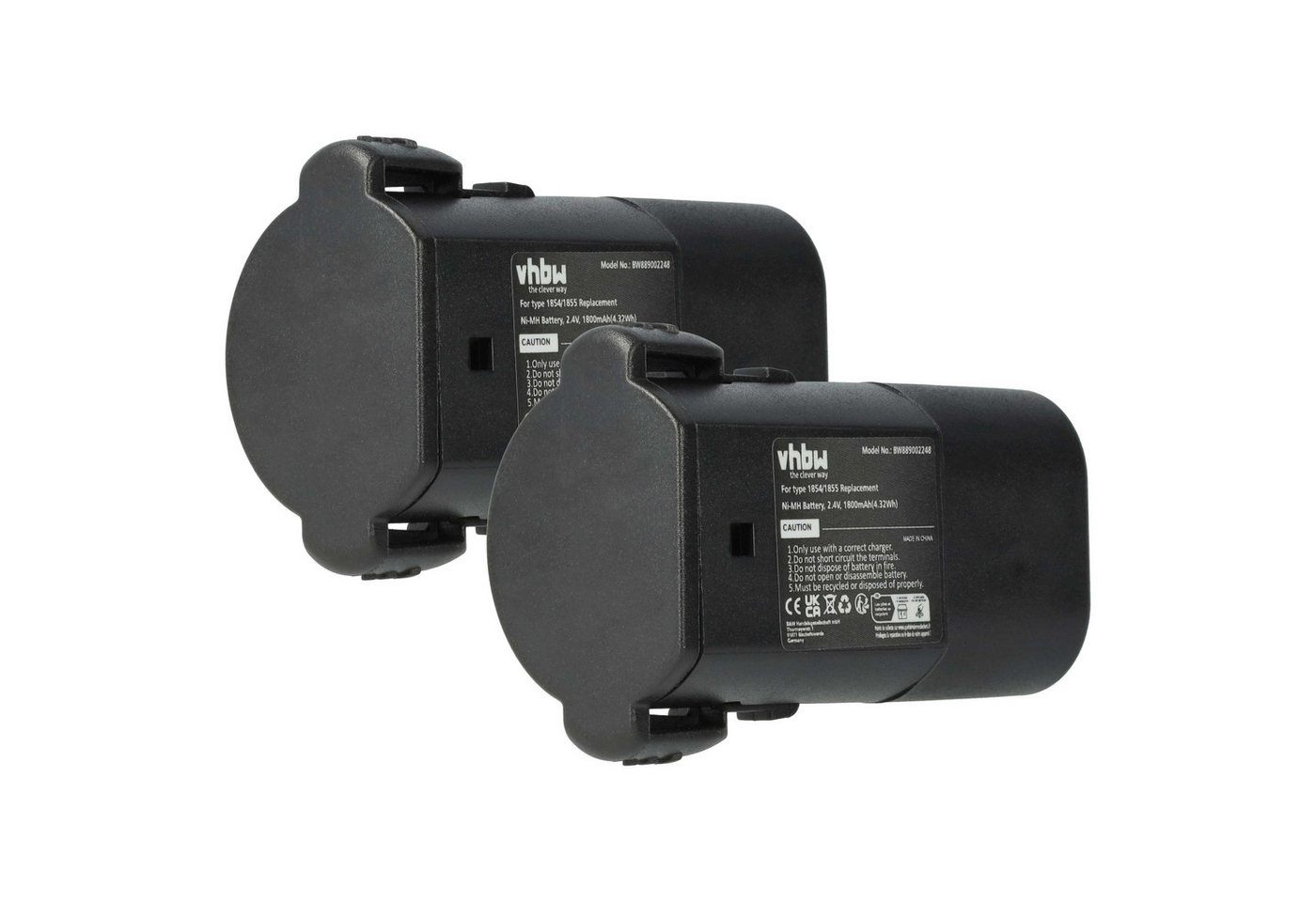 vhbw Akku passend für Moser Arco 1854 Serie Rasierer (1800 mAh, 2,4 V, Akku Akku NiMH 1800 mAh (2,4 V, 2 St), Leistungsfähige Austausch-Akkus für Ihre Hundeschermaschine