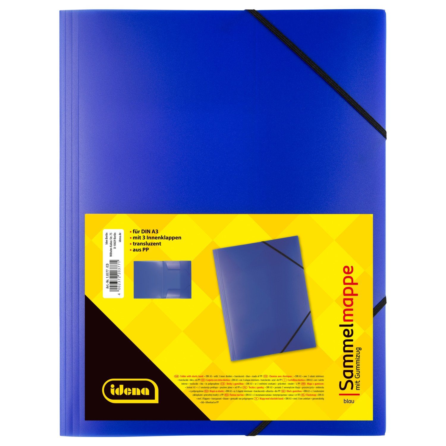 Idena Hefter Idena 10377 - Sammelmappe mit Gummizug für DIN A3, aus Polypropylen – Bild 5 von 5