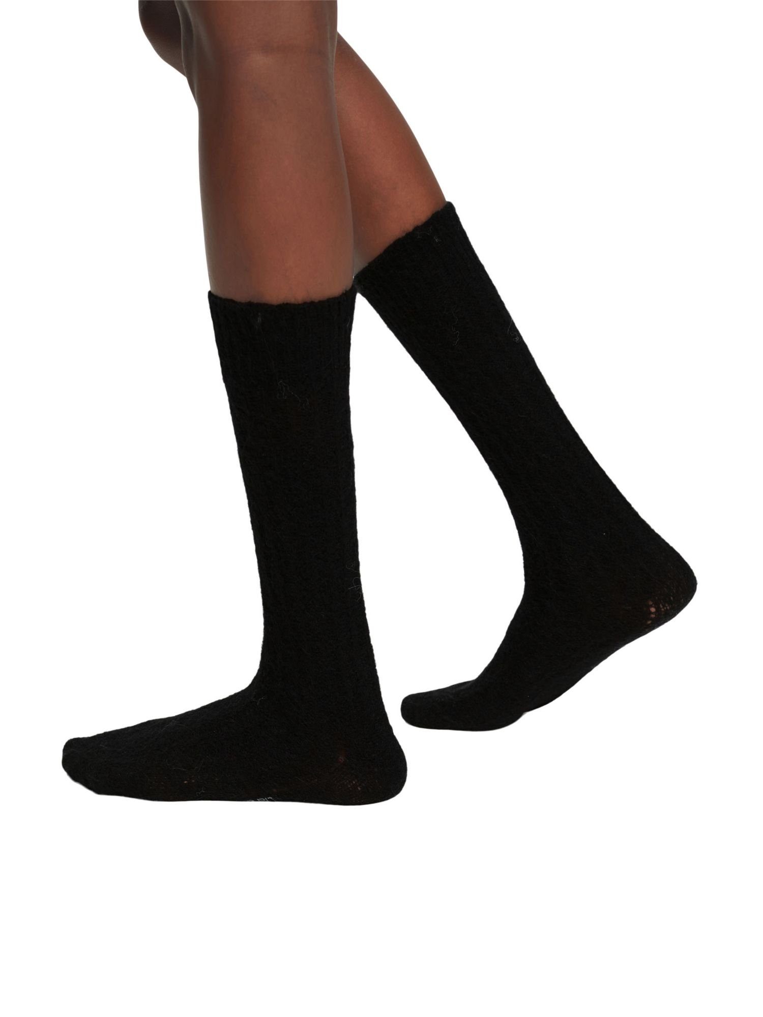 Esprit Wolle-Alpaka-Mix BLACK Socken Socken aus