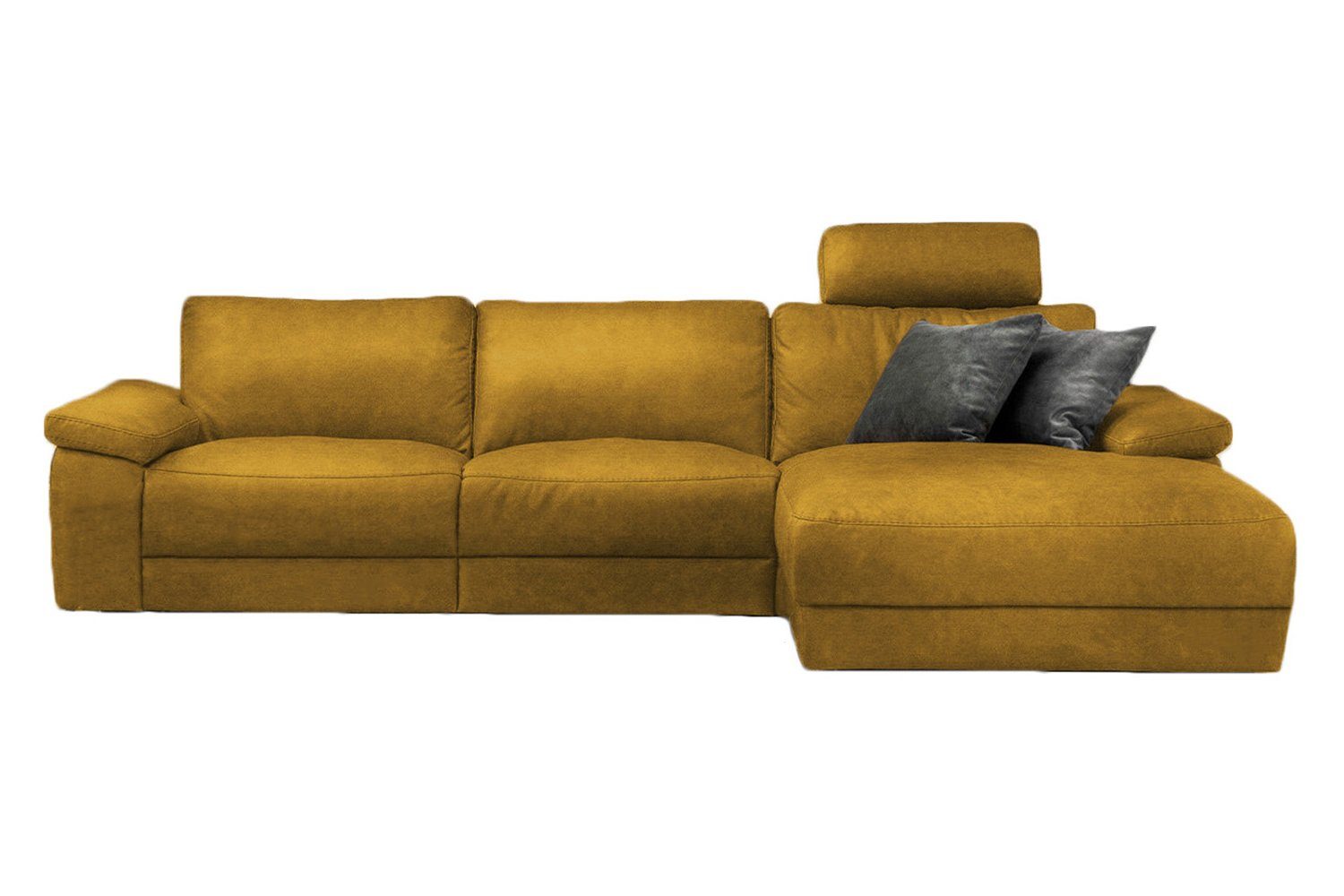 KAWOLA Ecksofa LOLA XL, Farben Stoff Sofa od. rechts od. links, Leder, versch. Recamiere