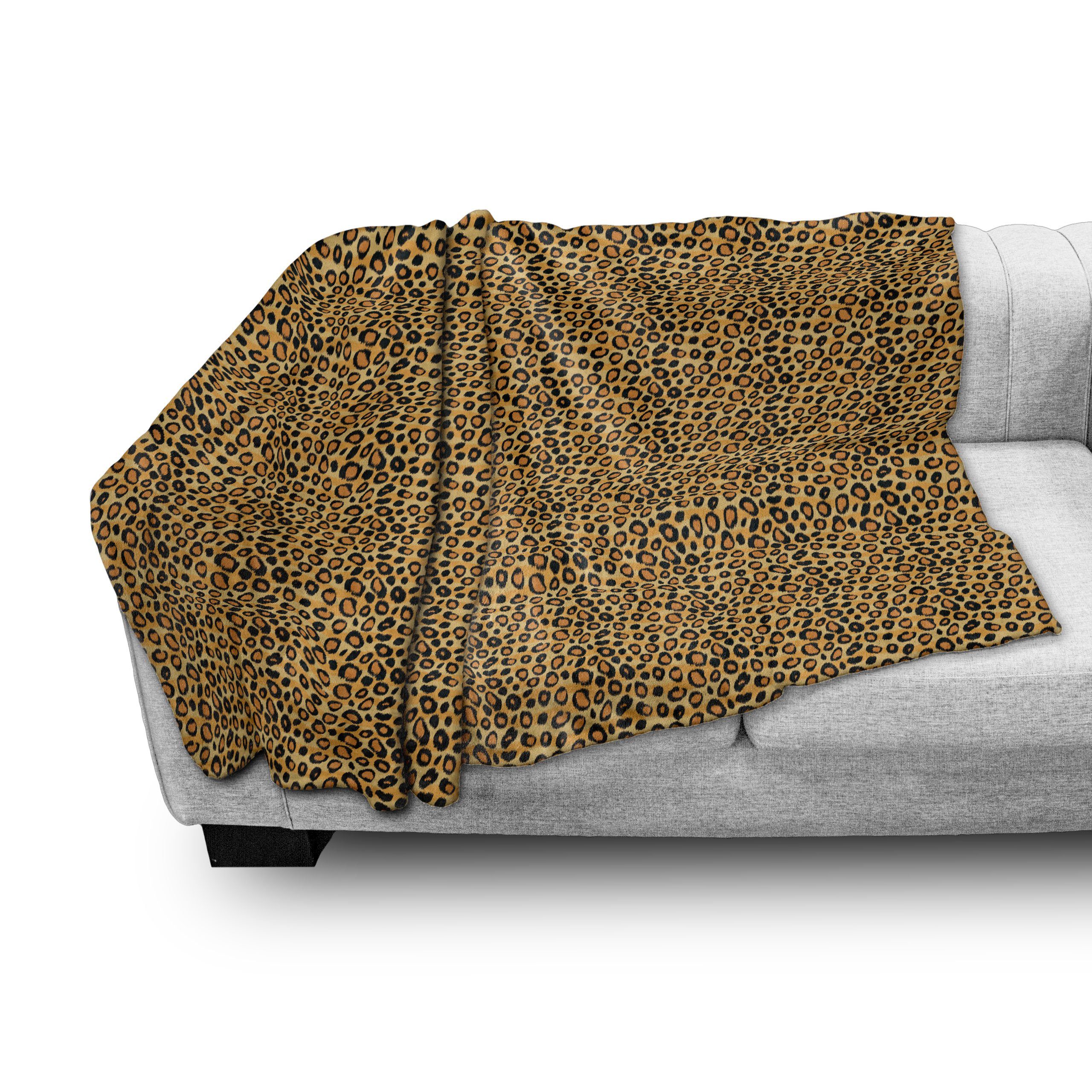Wohndecke Gemütlicher Plüsch für den Wilde Abakuhaus, und Außenbereich, Innen- Leopard-Druck Feline Tile