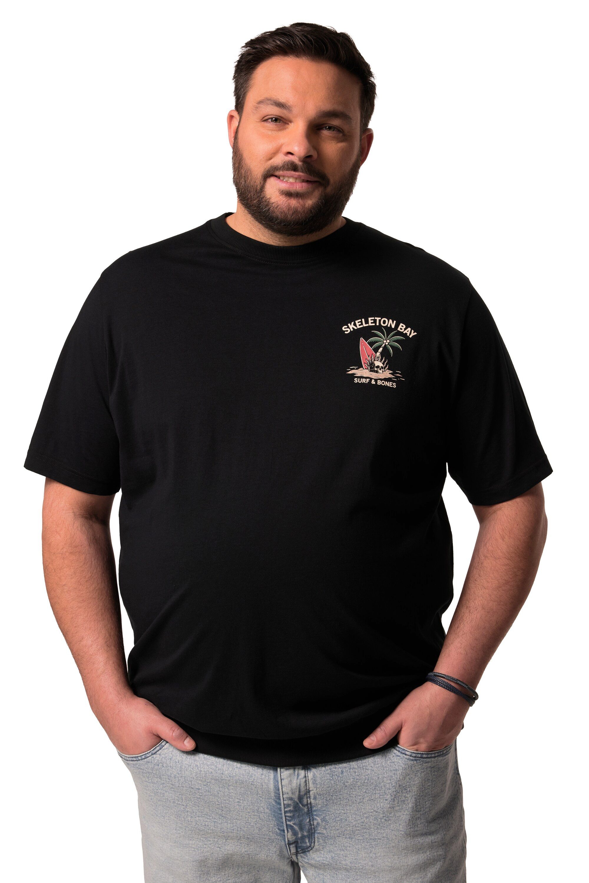 Men Plus T-Shirt T-Shirts im 2er-Pack Bauchfit Halbarm Print günstig online kaufen