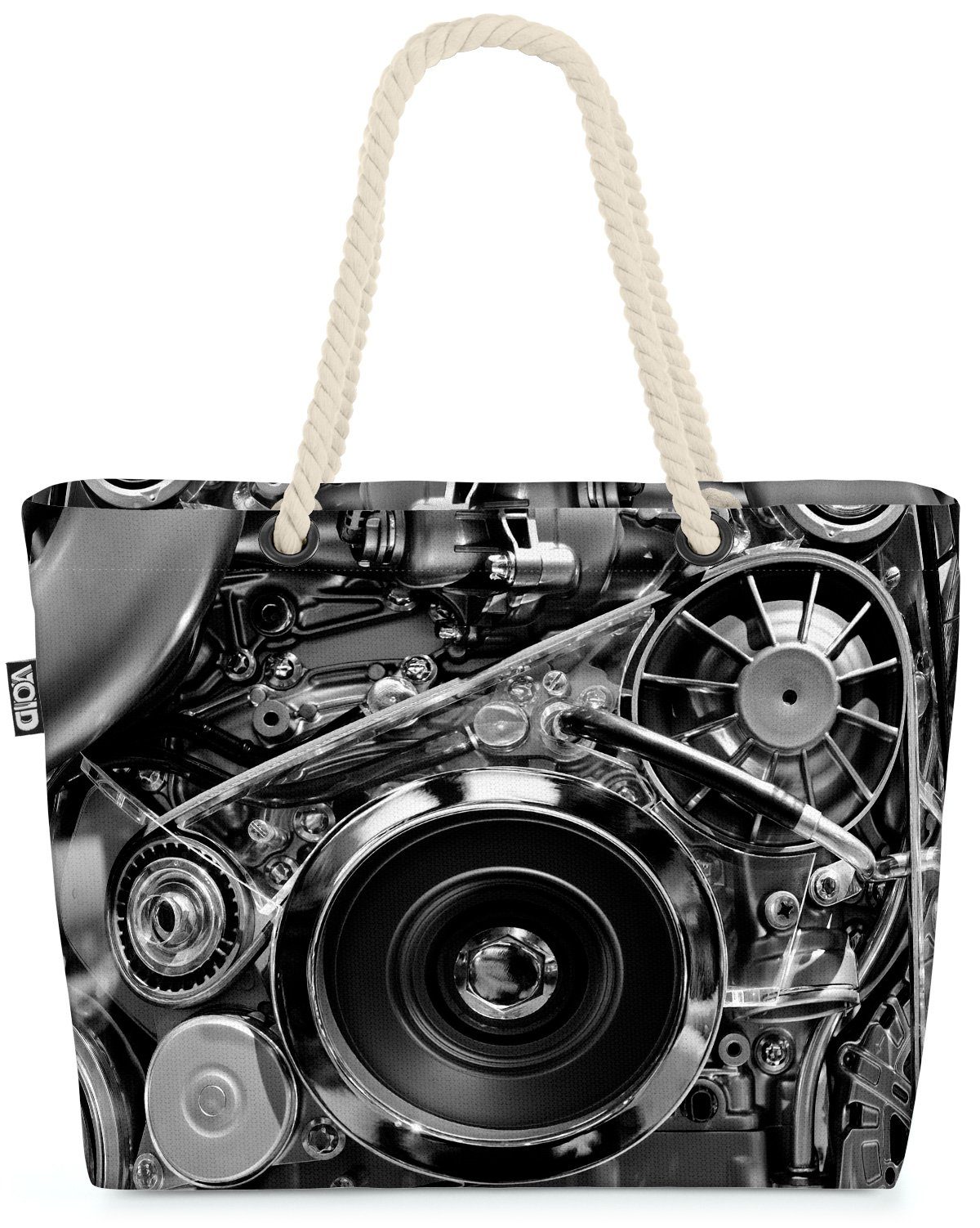 VOID Strandtasche (1-tlg), Automotor Motorblock Auto Automotor Motorblock Auto Diesel Oldtimer S