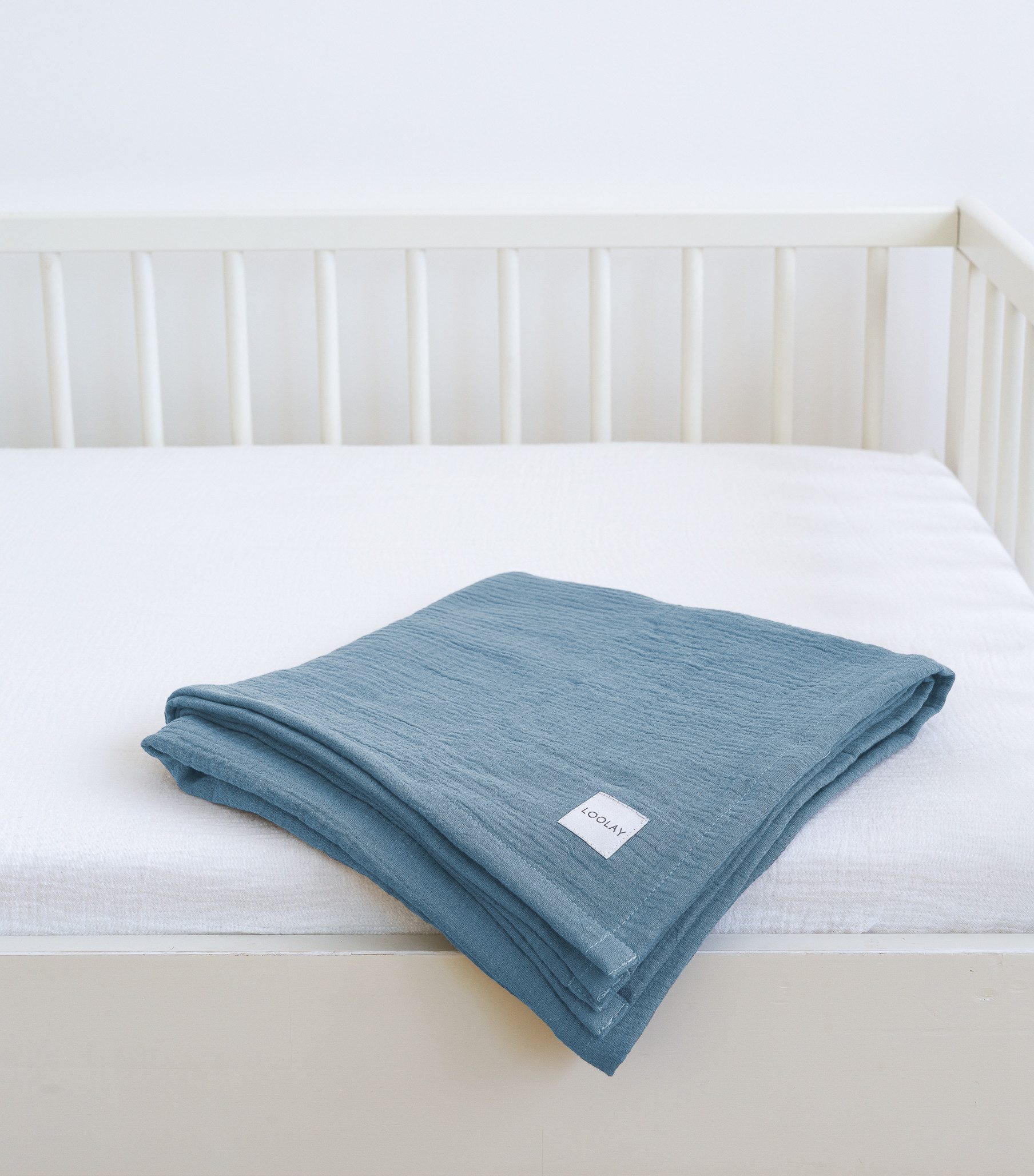 Babydecke Babydecke Musselin Baumwolle Tagesdecke Decke 95x95 120x120 150x200 cm, Loolay, LOOLAY Musselin Tagesdecke, atmungsaktiv, weich & leicht!