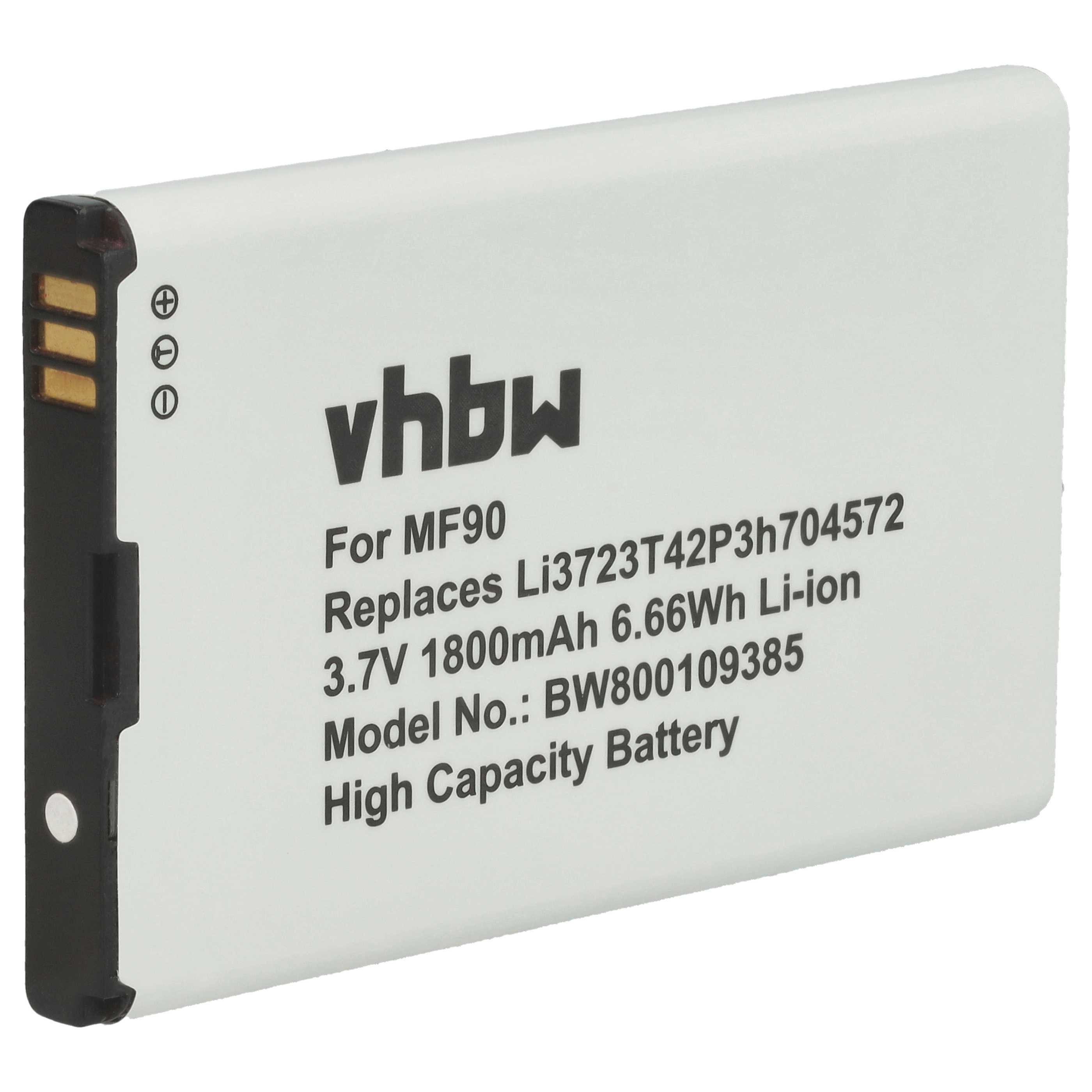 vhbw vhbw Akku Ersatz für LI3720T42P3H704572, Li3723T42P3h704572 für Router Akku Akku Li-Ion 1800 mAh (3,7 V, 1 St), Leistungsfähiger Austausch-Akku für WiFi Router, Modem, Hotspot