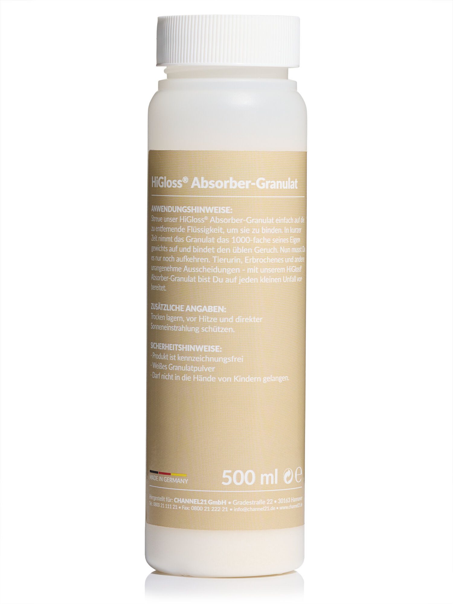 HiGloss Hochwirksamer Flüssigkeits- und Geruchsabsorber Rohrreiniger (1-St. 500 ml Neutralisiert Urin, Erbrochenes, Blut & mehr)
