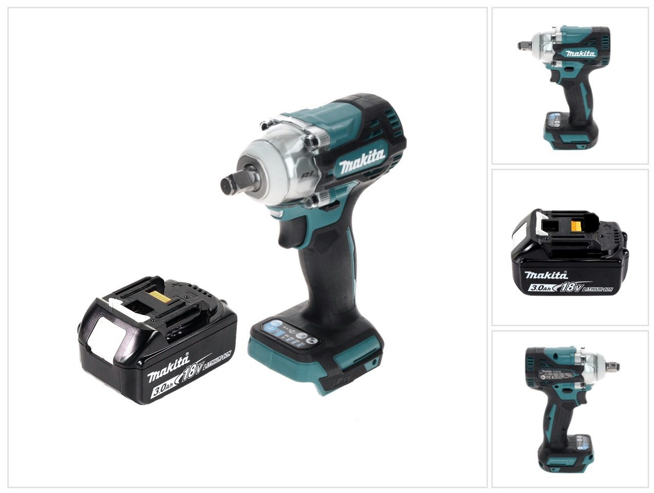 Makita Akku-Schlagschrauber DTW 300 F1 Akku Schlagschrauber 18 V 330 Nm 1/2" Brushless + 1x Akku