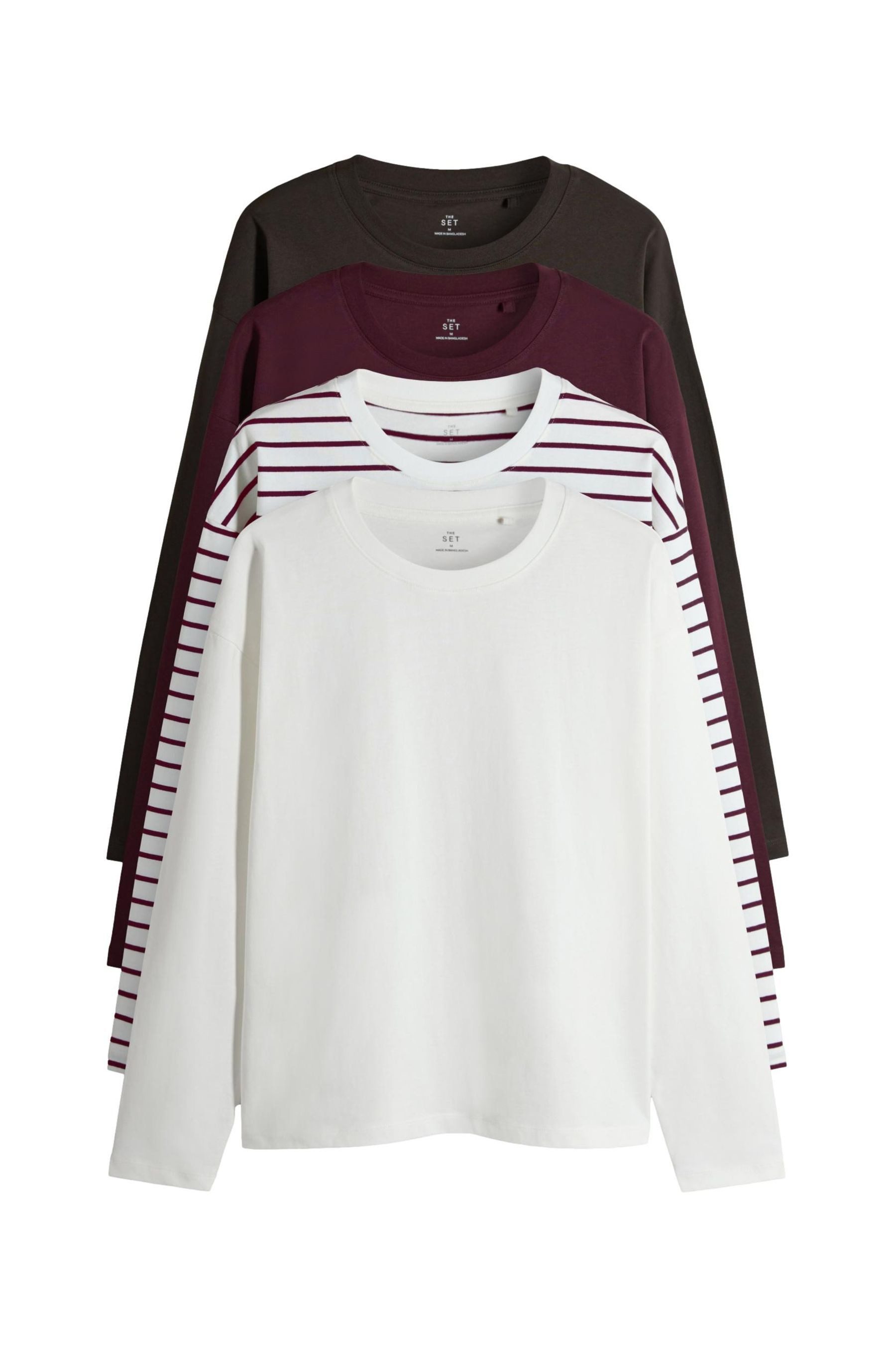 The Set Langarmshirt The Set 4er-Pack günstig online kaufen