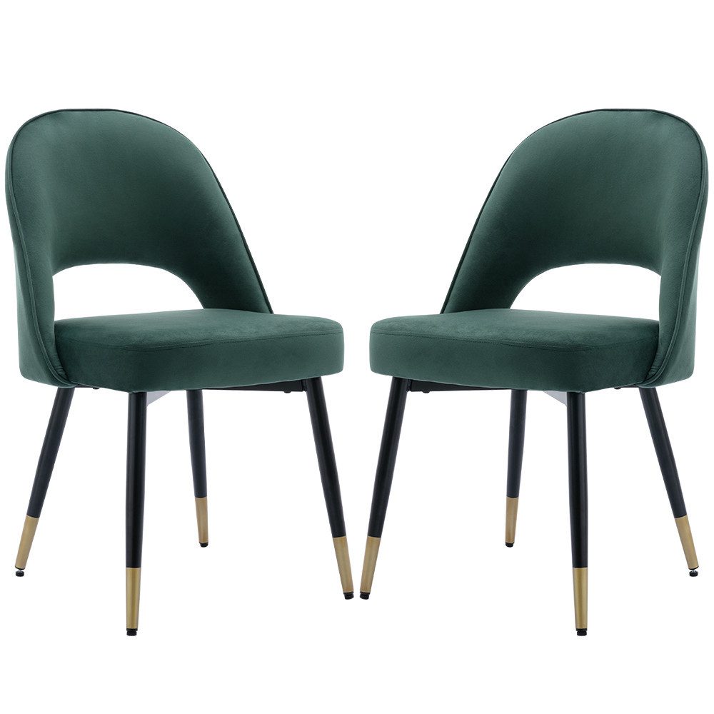 WAHSON OFFICE CHAIRS Esszimmerstuhl Samt 2er Set Seitenstühle Küchenstühle günstig online kaufen