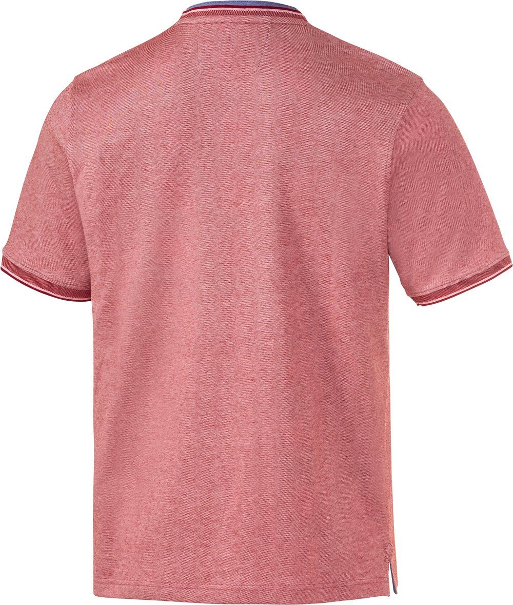 rot Bettoni Franco sportlich-elegantes Serafino-Shirt Kurzarmshirt