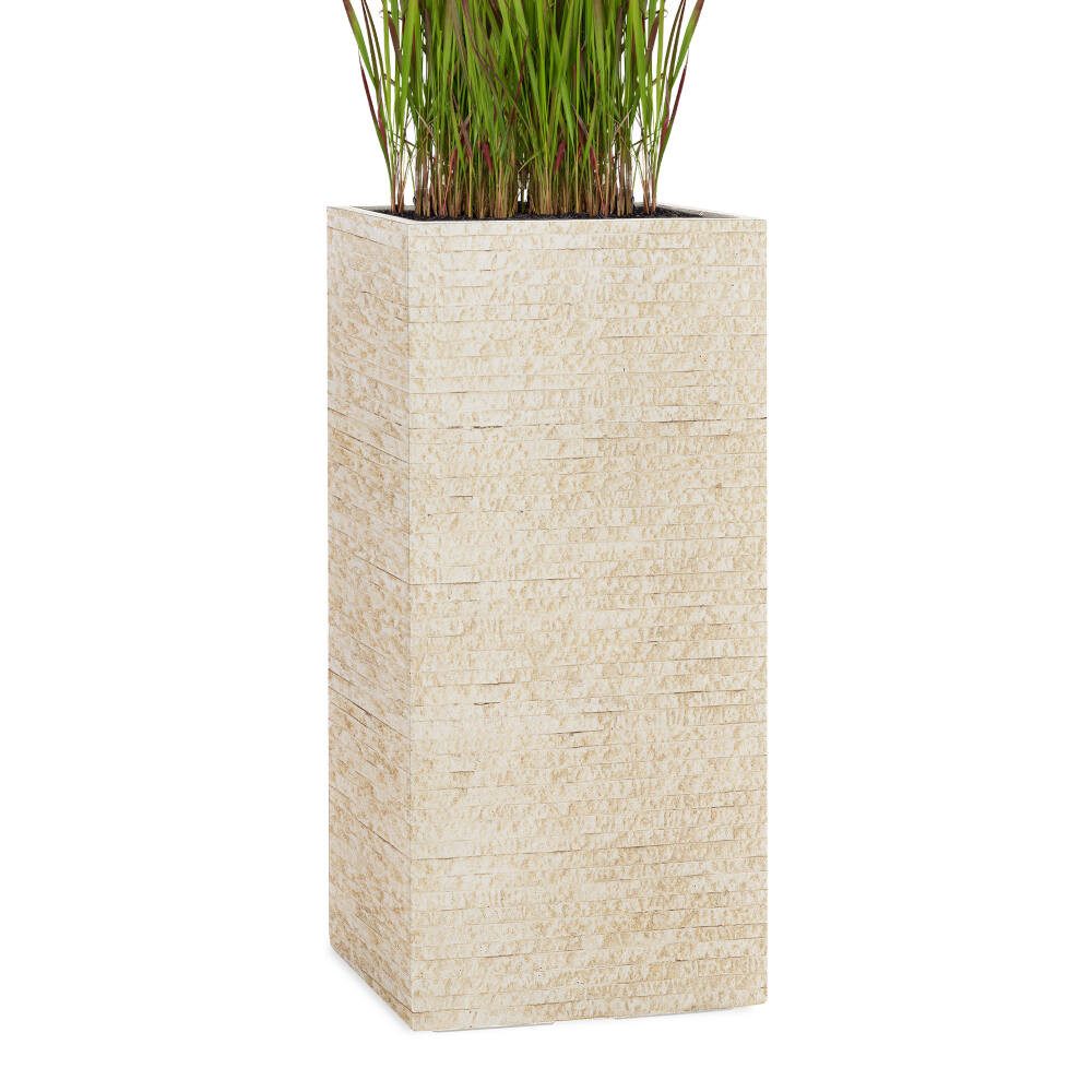 Pflanzwerk® Pflanzkübel TOWER Premium Blumenkübel Pflanzsäule Fiberglas mit Lotus-Effekt