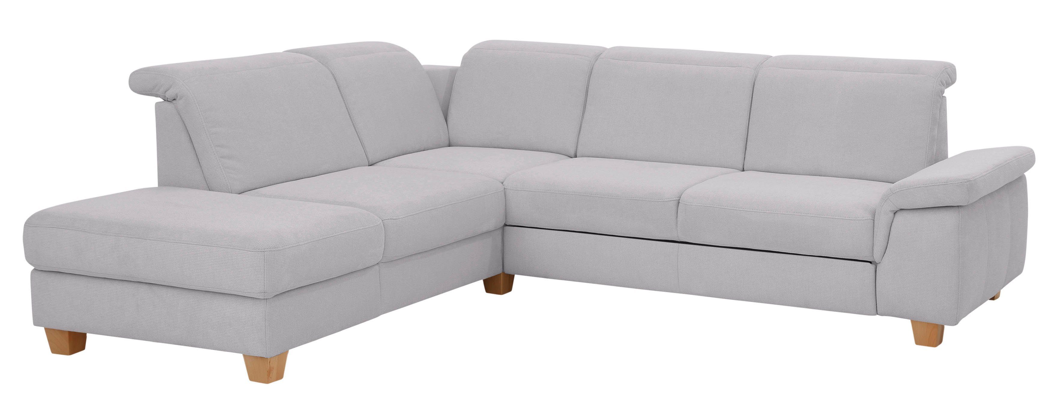 Home affaire Ecksofa Dalia L-Form, mit Federkernpolsterung, wahlweise mit Bettfunktion, Bettkasten