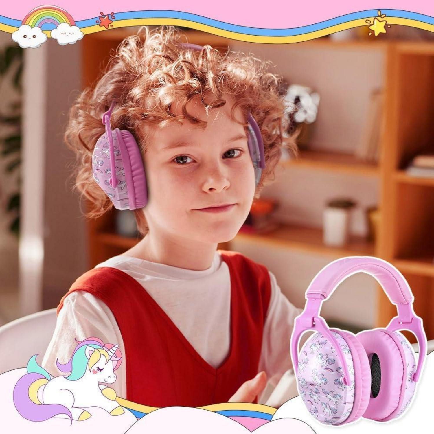 LuxusKollektion Kapselgehörschutz Gehörschutz Kinder Kapselgehörschutz Einheitsgröße Rosa Einhorn