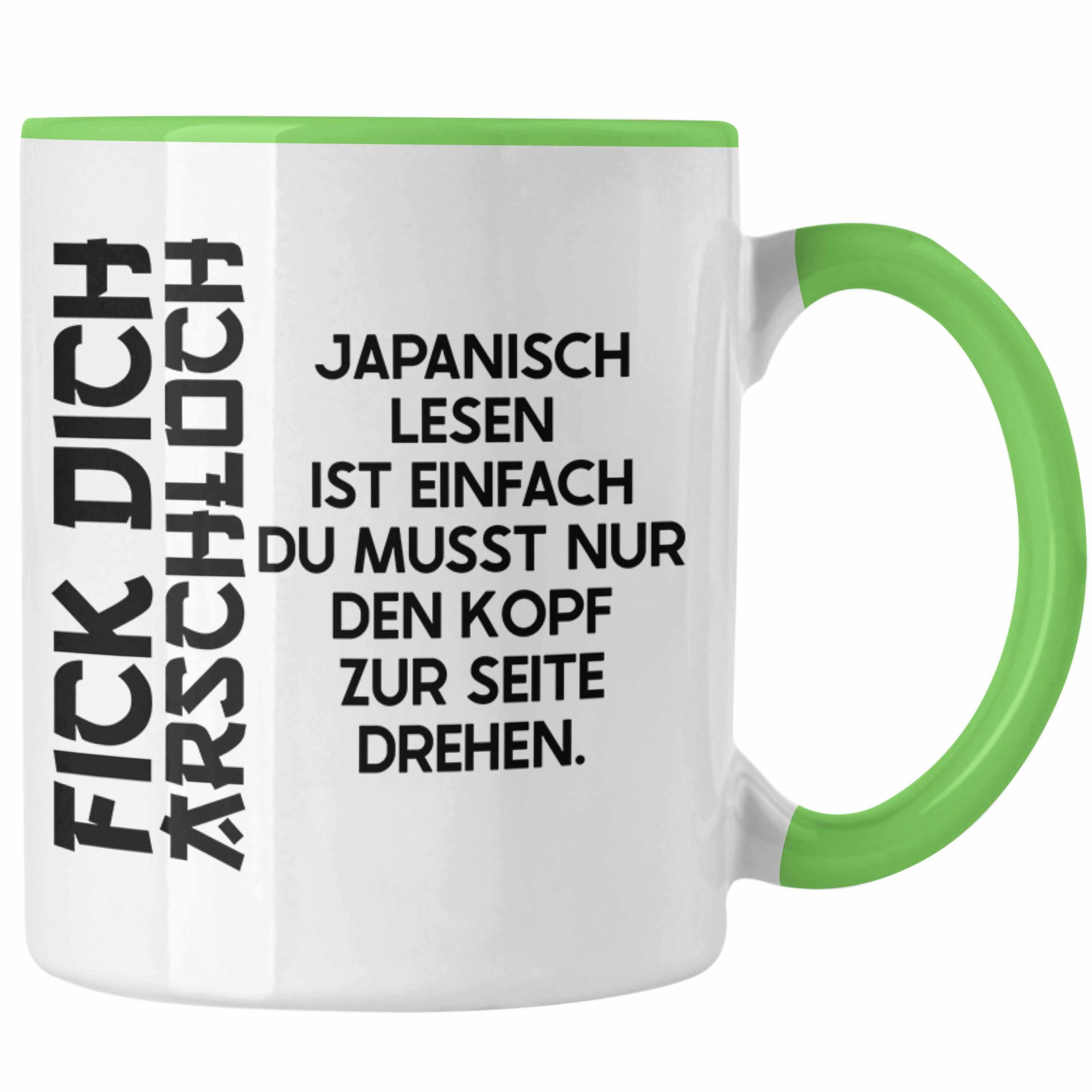Trendation Tasse Trendation - Anime Tasse Geschenk Spruch Kaffeetasse Geschenke Deko Japanisch Japan Japaner Grün