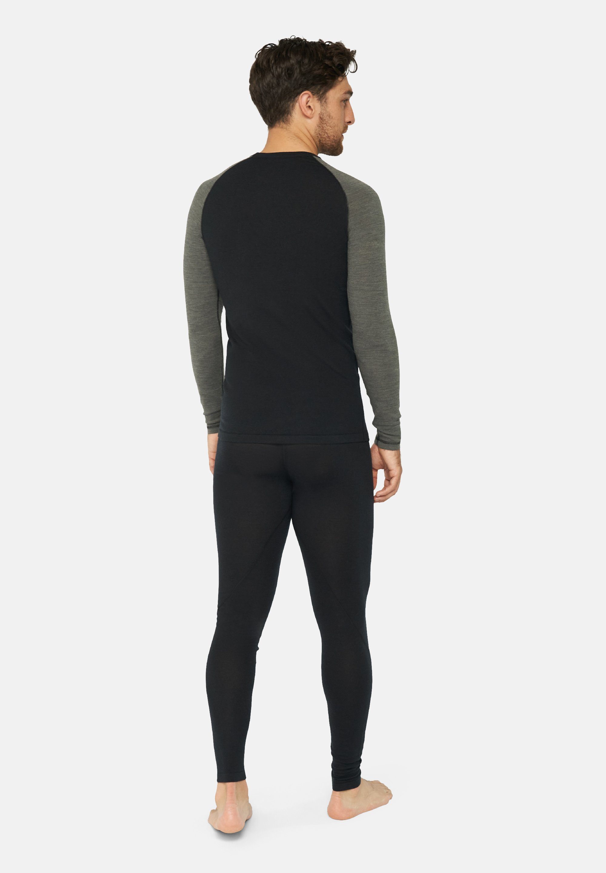 DANISH ENDURANCE Funktionsshirt Merino Baselayer Funktionsunterwäsche Set, Langarm Shirt & Hose, Temperaturregulierend