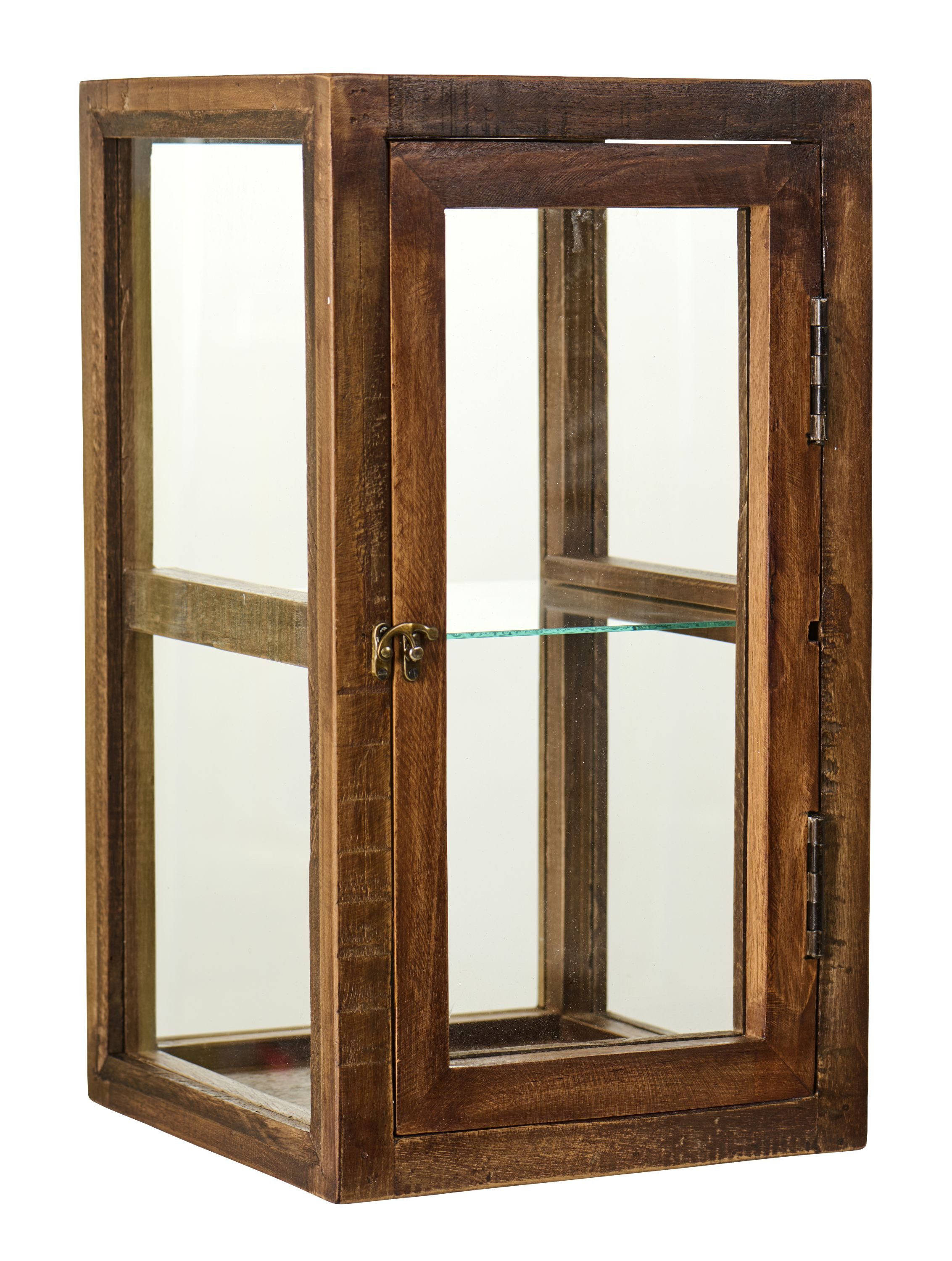 Ib Laursen Kommode Ib Laursen - Glasvitrine Schrank Glasschrank 28x50cm UNIKA Holz Glas