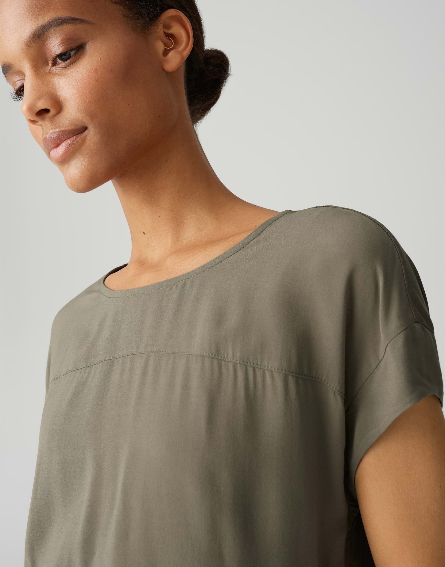 OPUS Kurzarmshirt SESONNE Regular im Materialmix