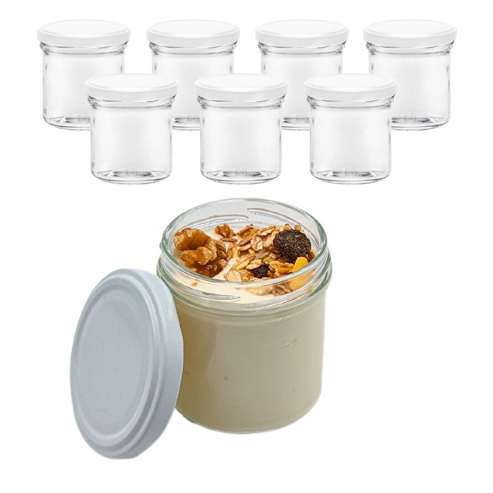 mikken Joghurtgläser 8er Set Dessertgläser 167 ml Joghurtgläser mit Schraubdeckel, (8er Set)