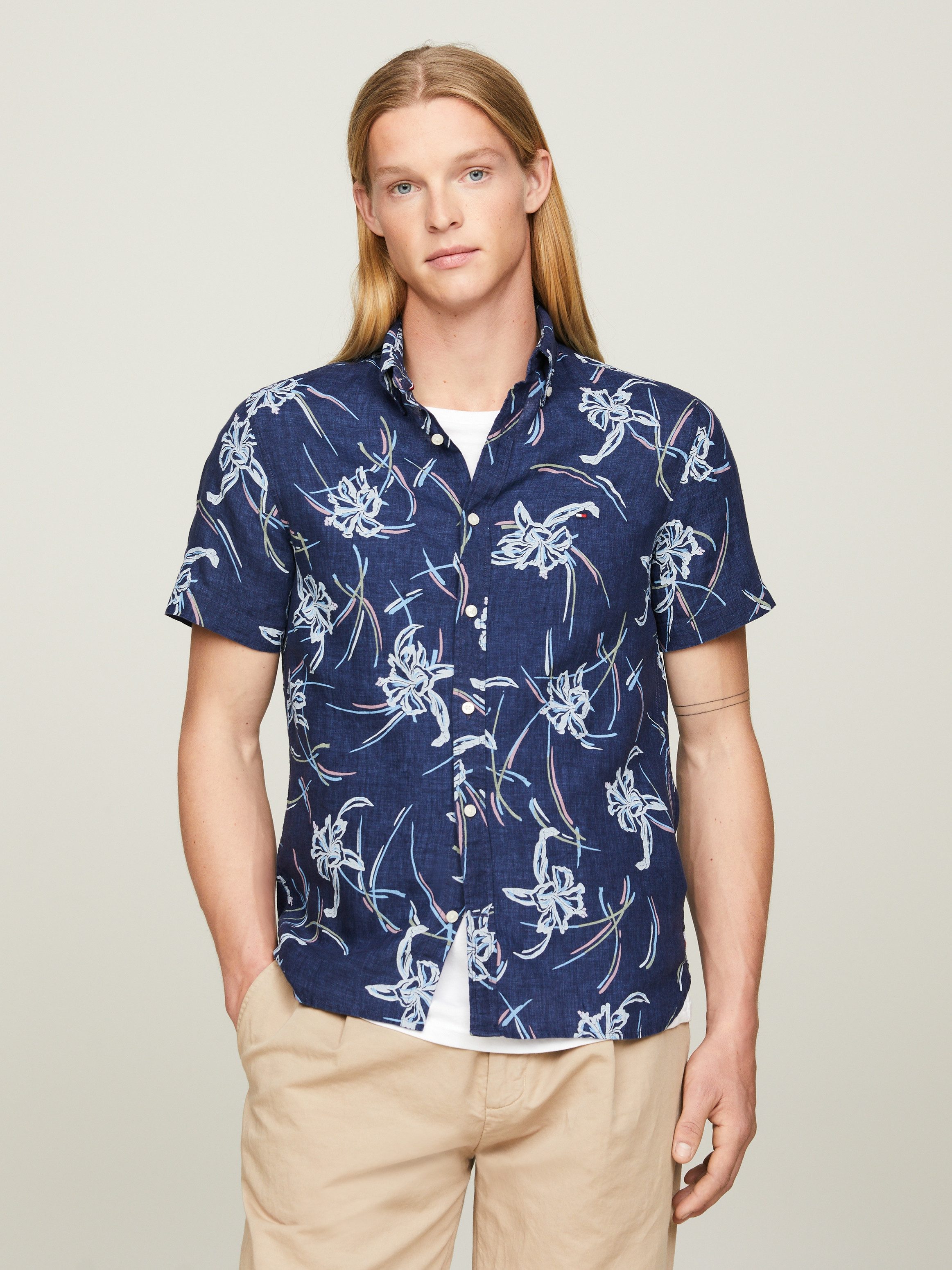 Tommy Hilfiger Leinenhemd LI TROPICAL PRT günstig online kaufen