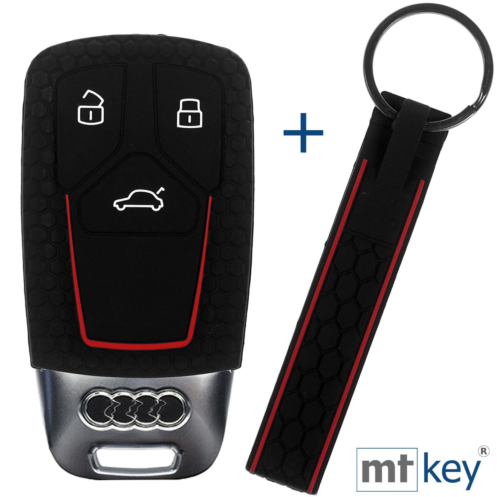 mt-key Schlüsseltasche Autoschlüssel Silikon Schutzhülle Wabe günstig online kaufen