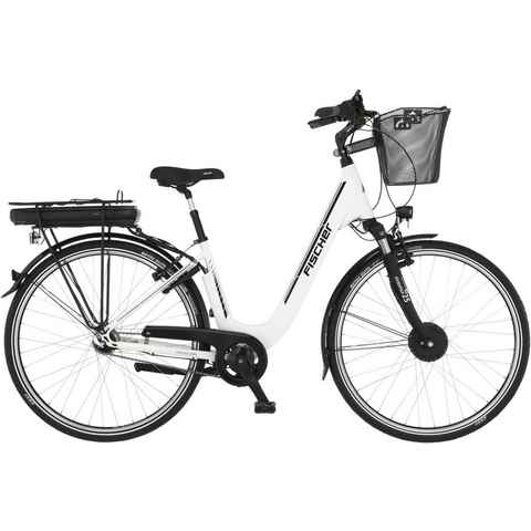 FISCHER Fahrrad E-Bike CITA ECU 2200 522, 7 Gang Shimano Nexus Schaltwerk, Nabenschaltung, Frontmotor, 522 Wh Akku, (mit Fahrradschloss), Pedelec, Elektrofahrrad für Damen u. Herren, Cityrad