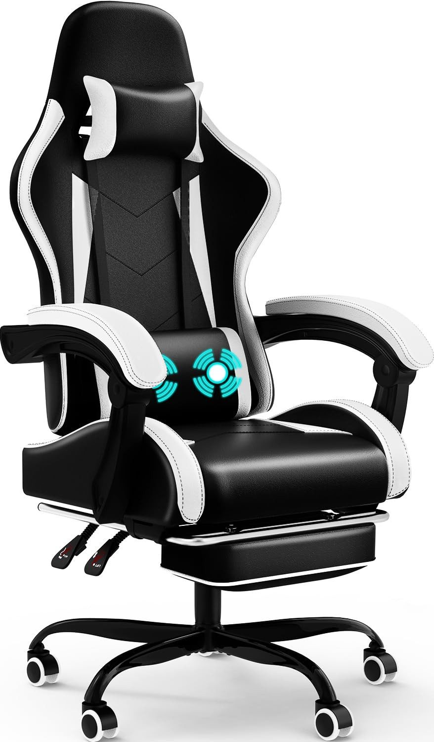 HOMALL Gaming-Stuhl Bürostuhl mit Massagefunktion,360° drehbar,Fußstütze günstig online kaufen