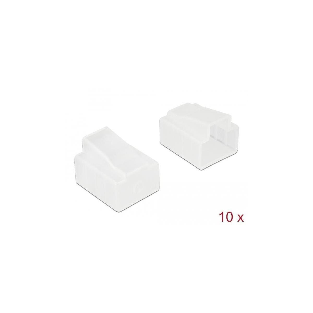 Delock Kabelverbinder-Sortiment 64016 - Staubschutz für RJ45 Stecker 10 Stück transparent