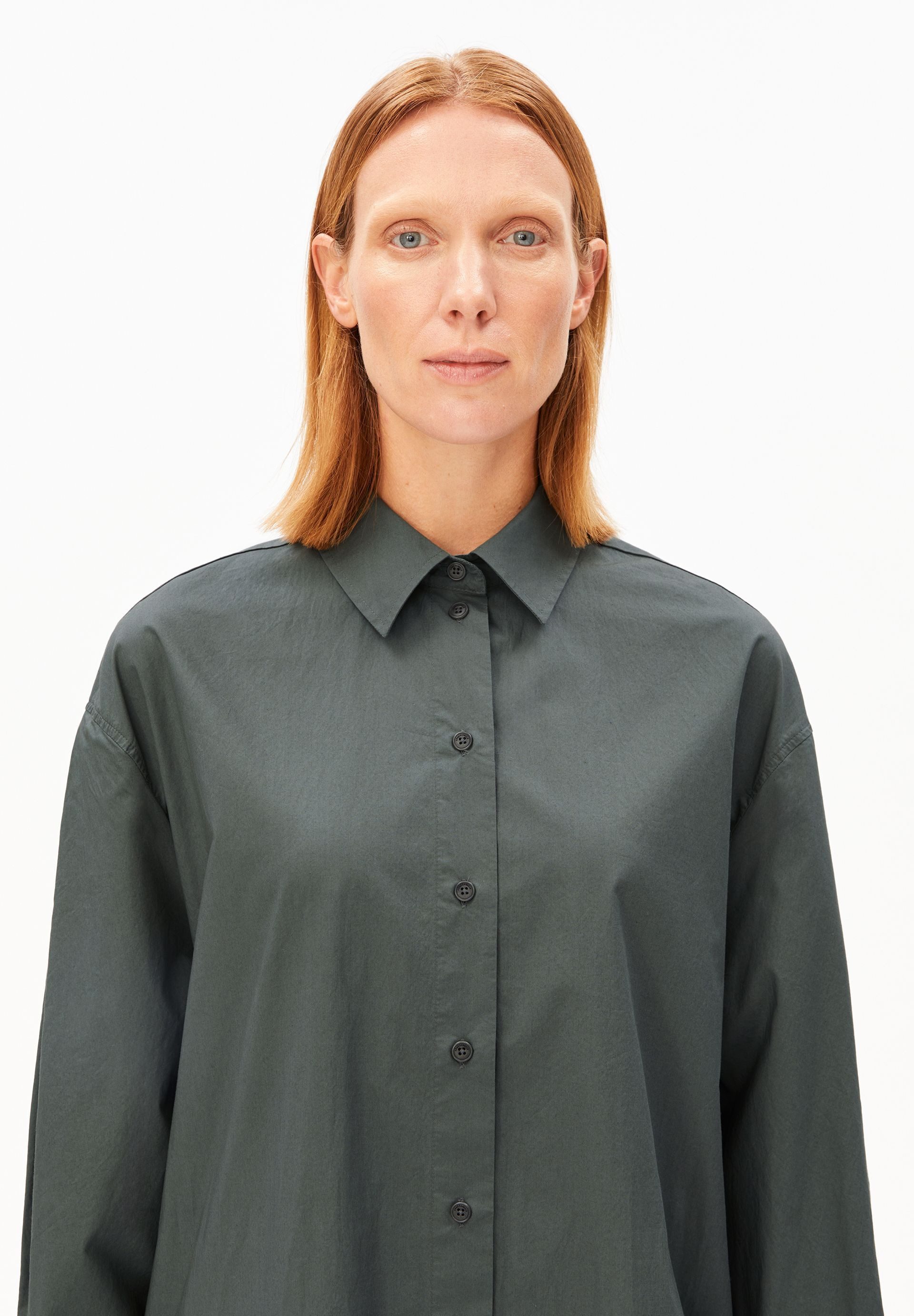 Armedangels Jerseykleid BARREL SLEEVE POPLIN Webkleid aus Bio-Baumwolle (Oversized Fit) Webkleid aus Bio-Baumwolle