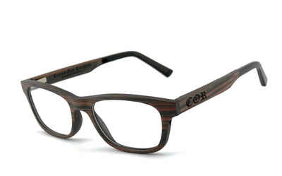 COR Brille COR010 Holzbrille, Bügel mit Flex-Scharnieren