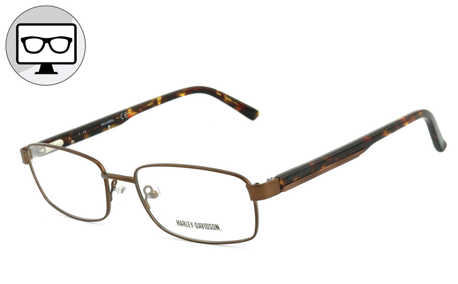 HARLEY-DAVIDSON Brille Blaulichtfilter Brille, Blaulicht Brille, Bildschirmbrille, Bürobrille, Gamingbrille, ohne Sehstärke