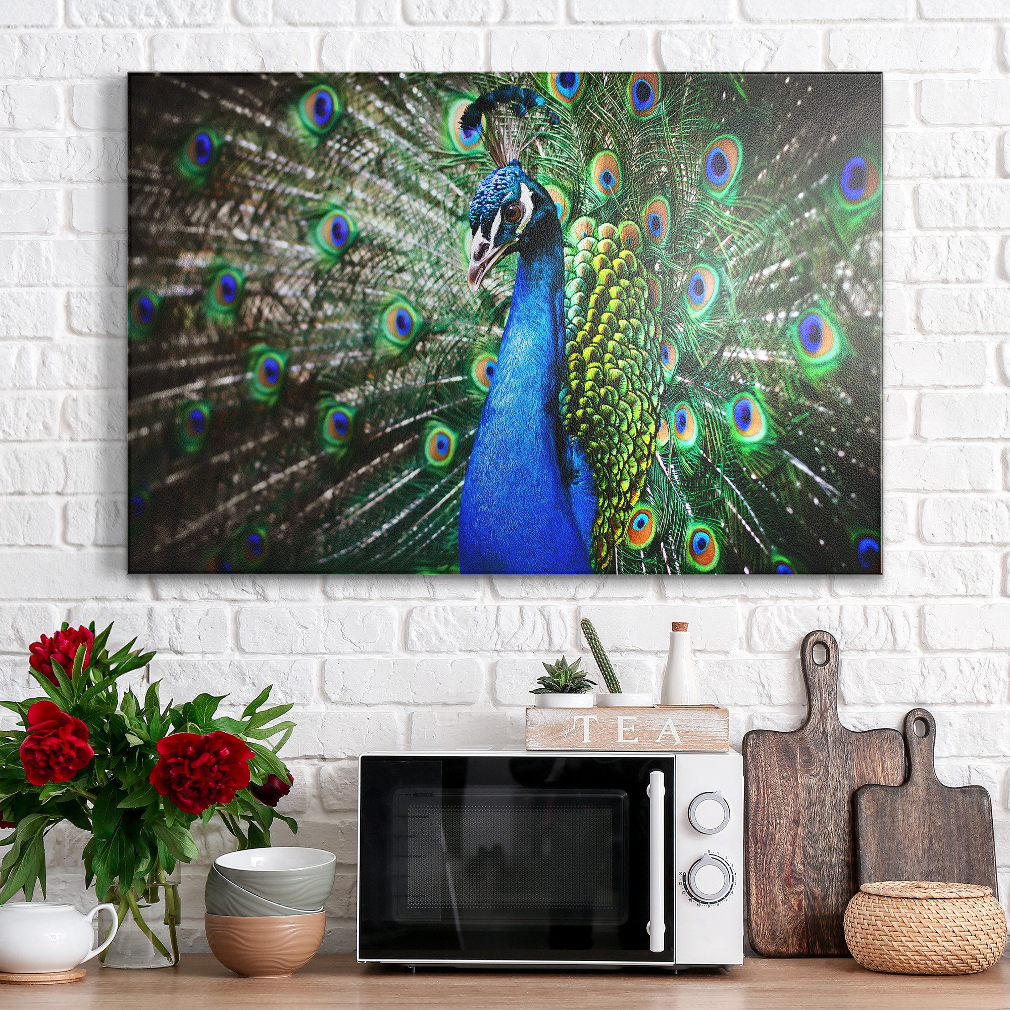 DEQORI Magnettafel 'Schönheit des Gefieders', Metall Whiteboard für alle Magnete, Magnetboard magnetisch