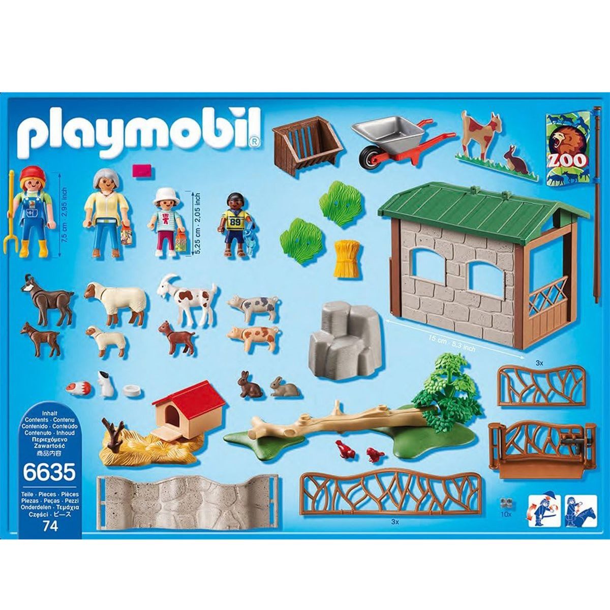 Playmobil® Spielwelt PLAYMOBIL® 6635 - City Life - Streichelzoo, 74 Teile