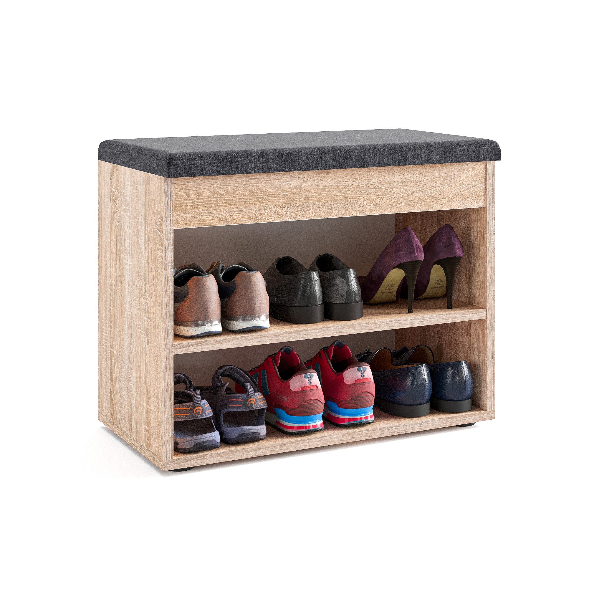 KOMTO Schuhschrank Schuhbank mit Sitzfläche Schuhschrank mit Sitzbank Flur günstig online kaufen