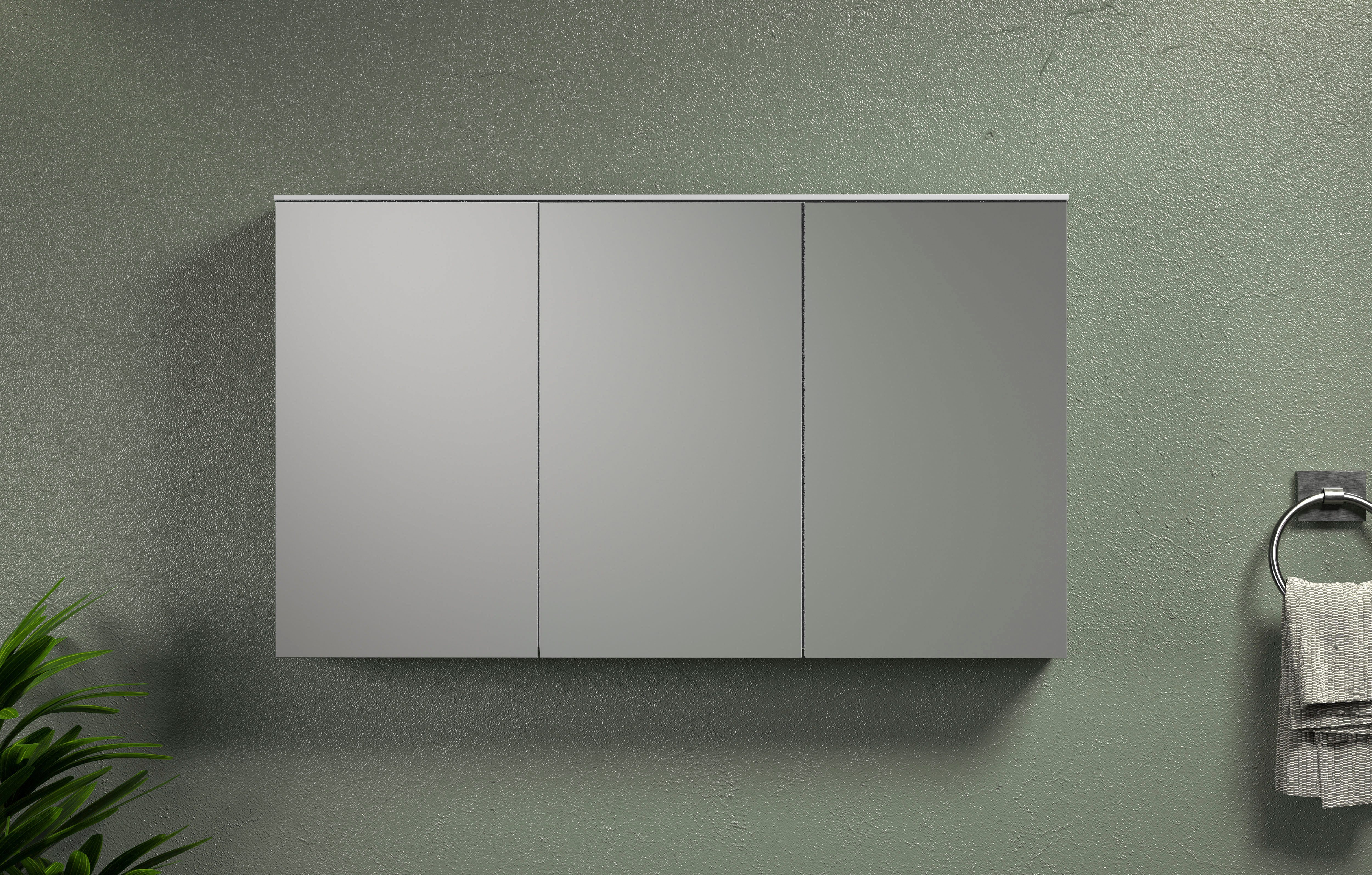 welltime Spiegelschrank Premont (1-St) Spiegelschrank mit Türdämpfer - (B/T/H) 120/17/70 cm
