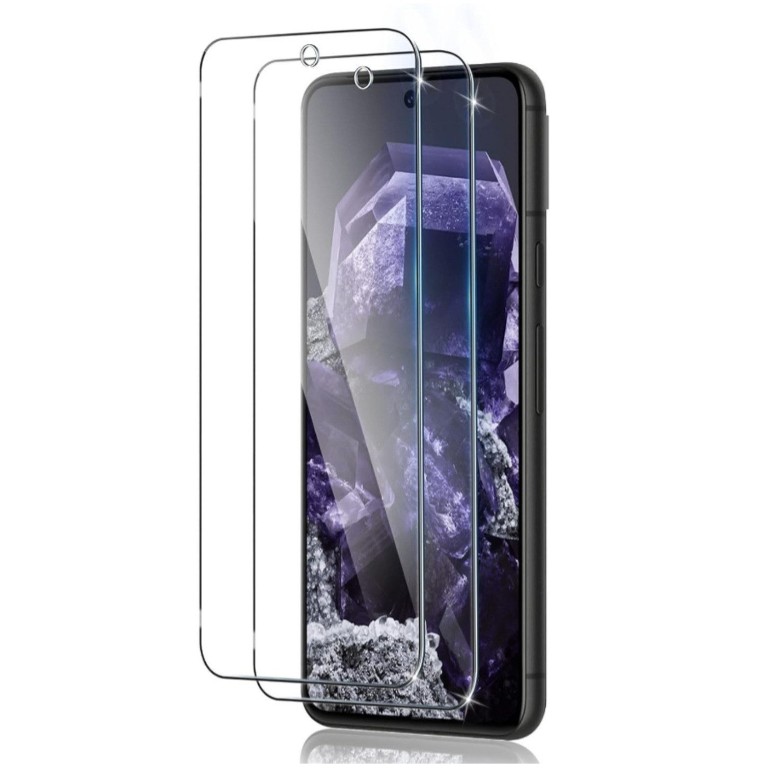 CLM-Tech Displayschutzglas 2x Schutzfolie für Google Pixel 8 Pro - Panzerfolie für Google Pixel 8 Pro, - Panzerglas Folie - Anti-Fingerabdruck und kratzfest -,  – Bild 5 von 5