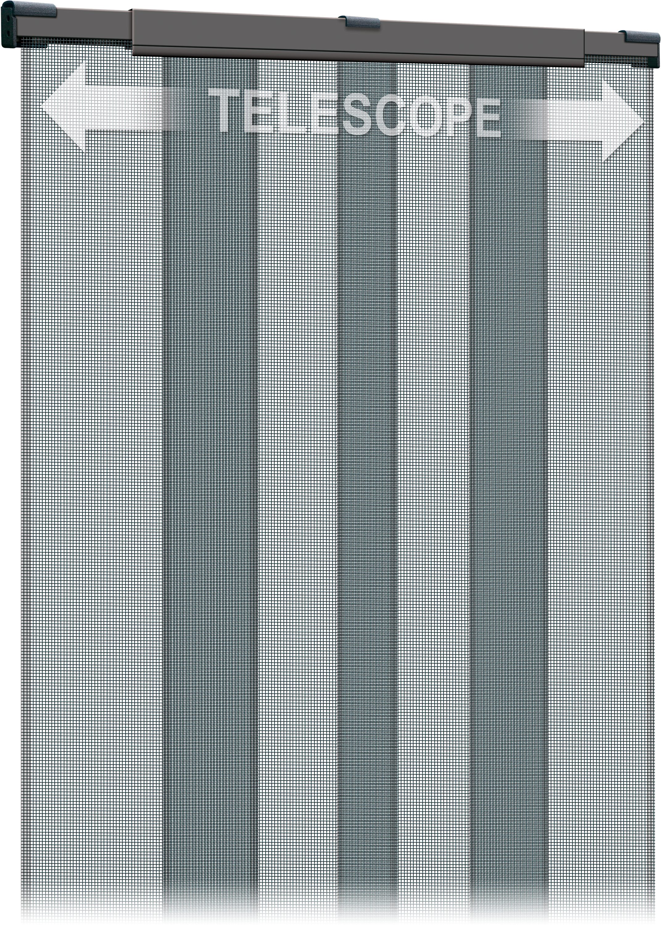 SCHELLENBERG Insektenschutz-Vorhang Telescope, Fliegengitter für Balkontüren und Terrassentüren, (Set, 1-St), 70 - 95 x 220 cm oder 105 - 130 x 220 cm, anthrazit