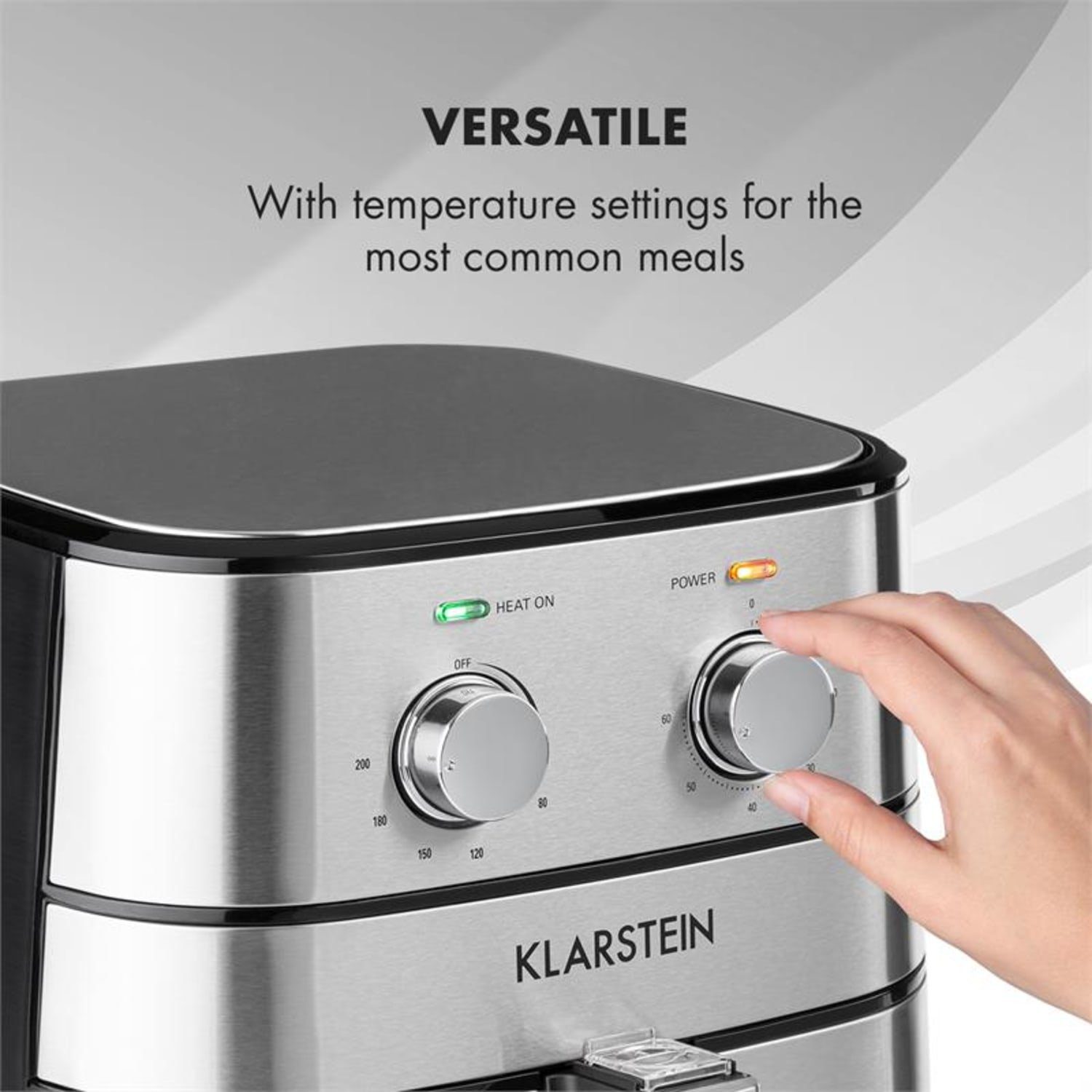 Klarstein Heißluftfritteuse, 1700 W, Air Fryer Fritteuse ohne Öl Heizluftfritteuse Heißluftfritteusen