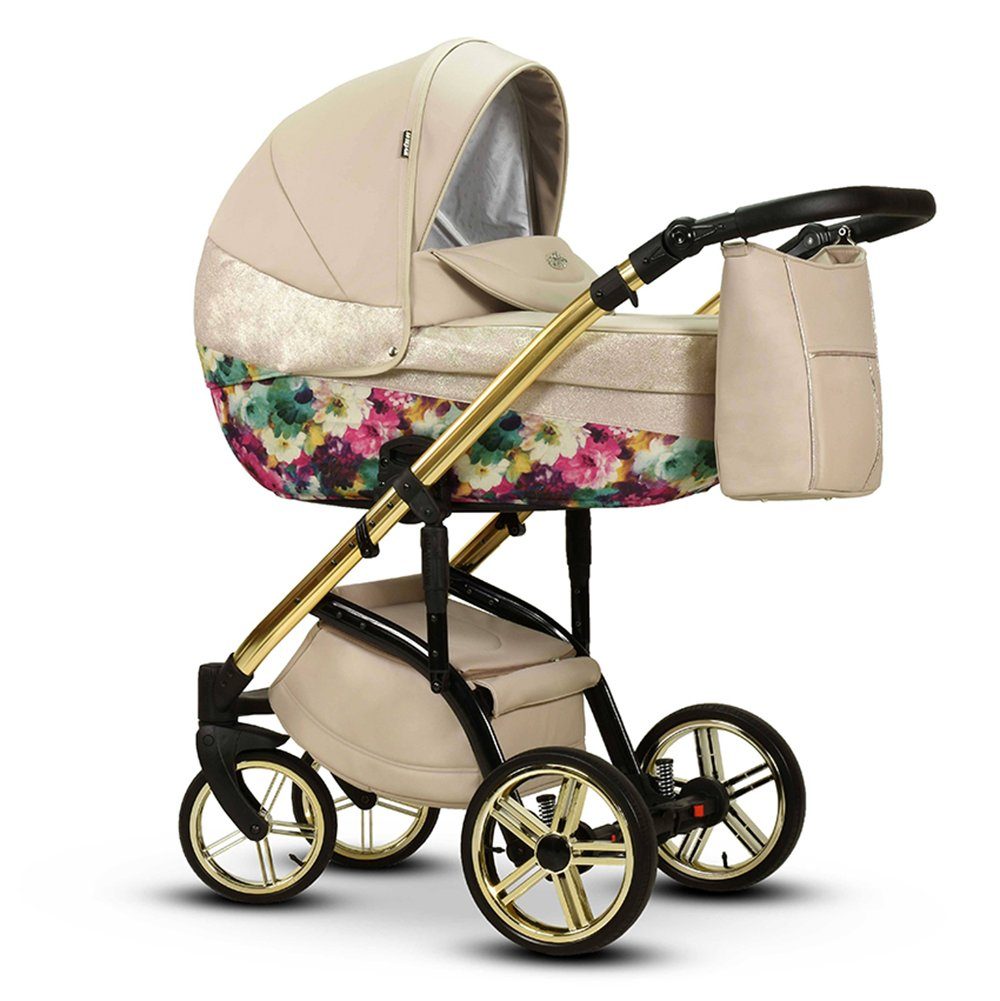 Kombi-Kinderwagen Farben Teile in Vip 16 1 Kinderwagen-Set babies-on-wheels 11 - - 2 Sand-Blume in Lux