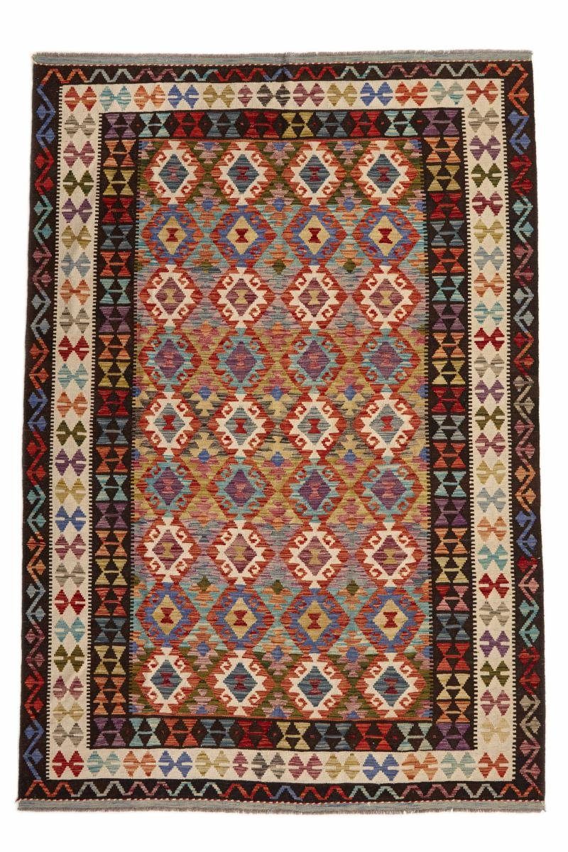 Höhe: Orientteppich mm 3 Kelim Afghan Nain 204x299 Orientteppich, Trading, Handgewebter rechteckig,