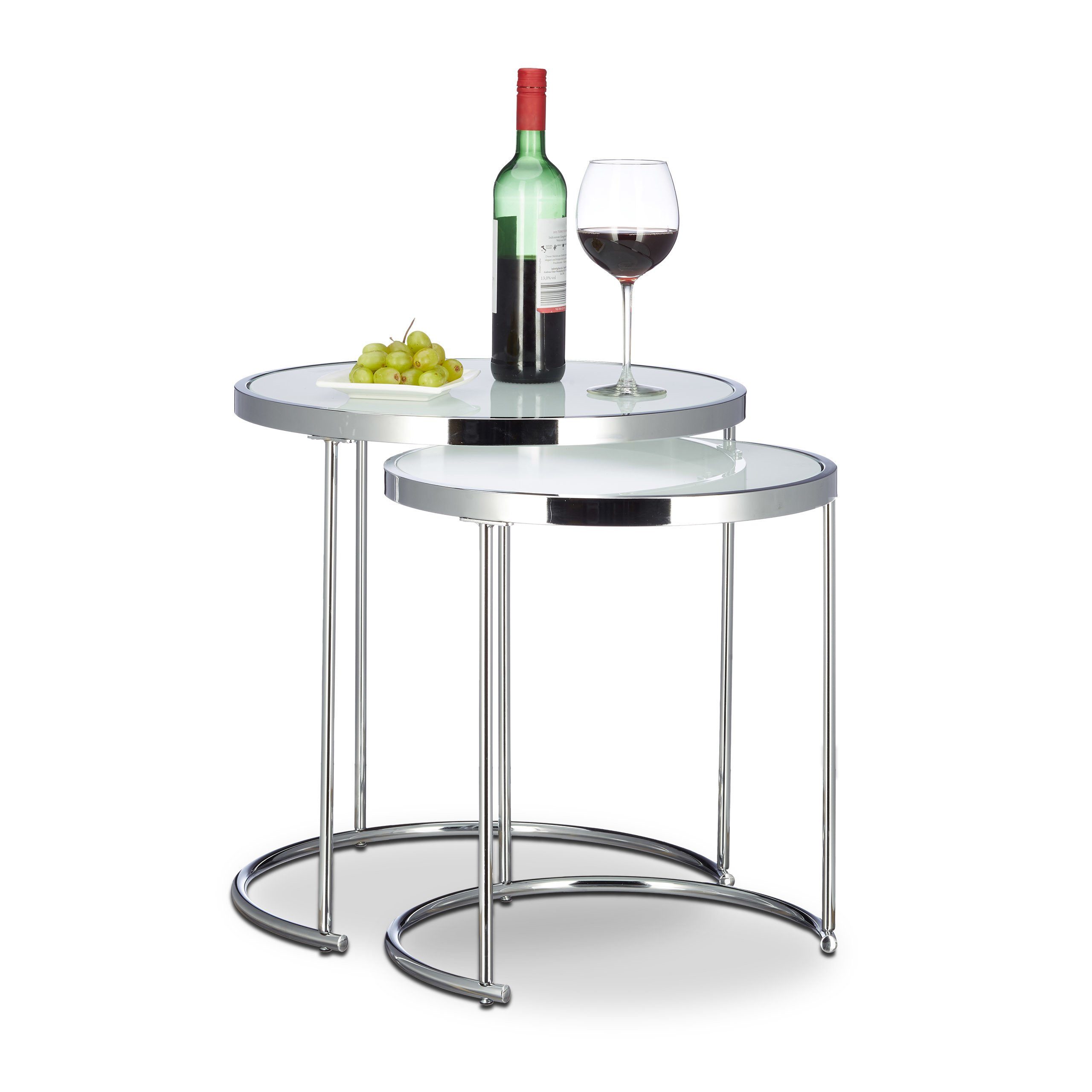 Satztisch Satztische rund Milchglas