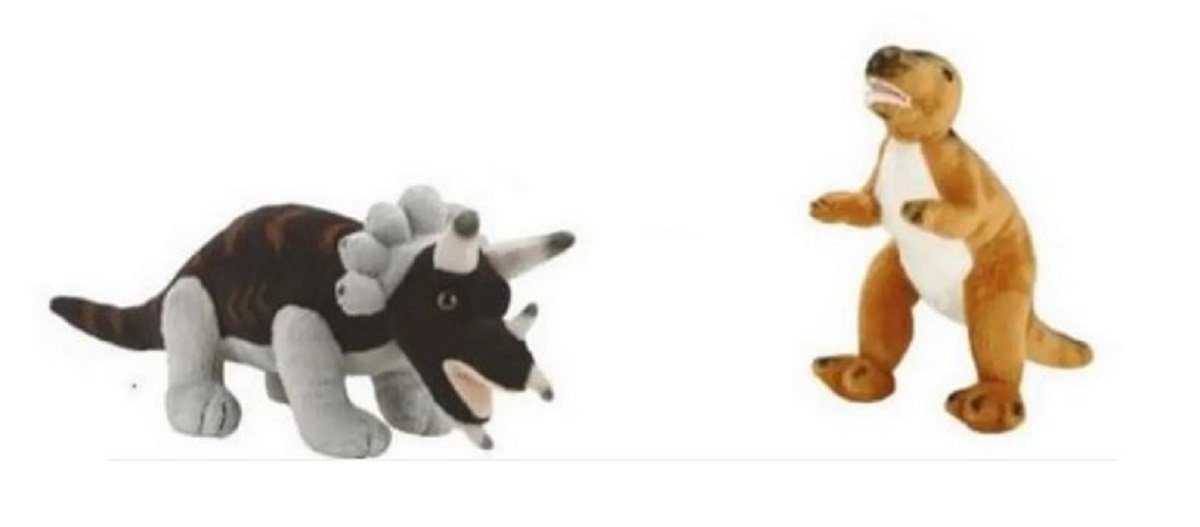 Heinrich Bauer Plüschfigur Dinosaurier Plüsch Grosse: ca. ab 12 cm bis 15 cm Stofftier (2-St), Dino Saurier - Diene Tiere mir Herz - Sammeln und Spielen