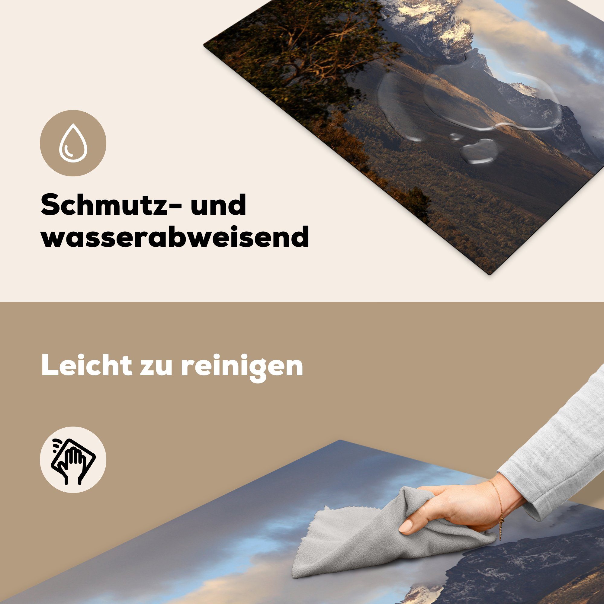 Afrikas MuchoWow Mount Ceranfeldabdeckung Mobile Nachmittag, nutzbar, cm, Herdblende-/Abdeckplatte Kenia am Arbeitsfläche (1 späten Vinyl, tlg), 70x52