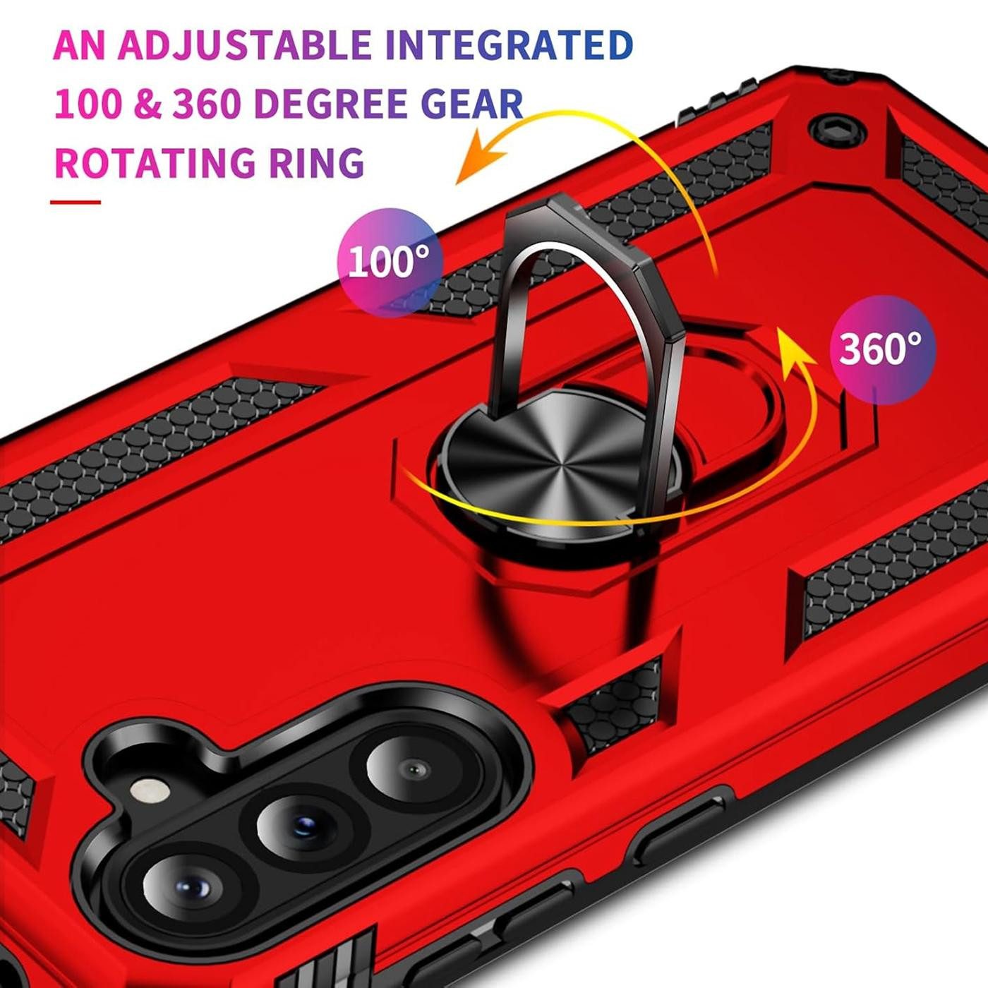 CoolGadget Handyhülle Armor Shield Case für Samsung Galaxy A57 5G 6,7 Zoll, Outdoor Cover mit Magnet Ringhalterung Handy Hülle für Samsung A57 5G – Bild 5 von 5