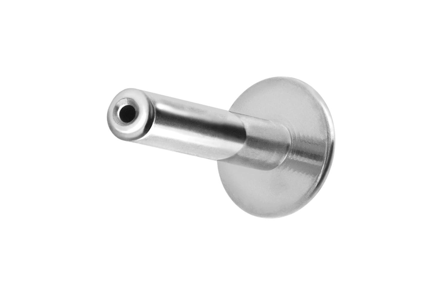 Piercing-Set Titan Labret mit Push Fit ohne Kugel ABGERUNDETE PLATTE